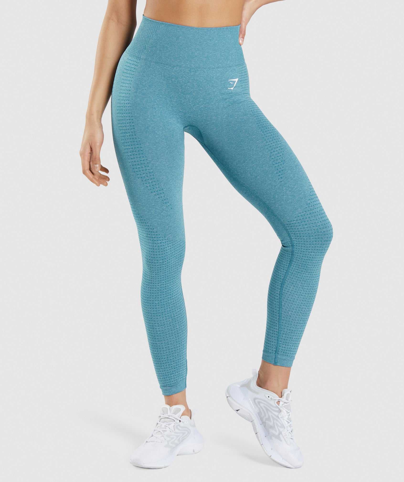 Legginsy Damskie Gymshark Vital Seamless 2.0 Turkusowe | SWPX71254