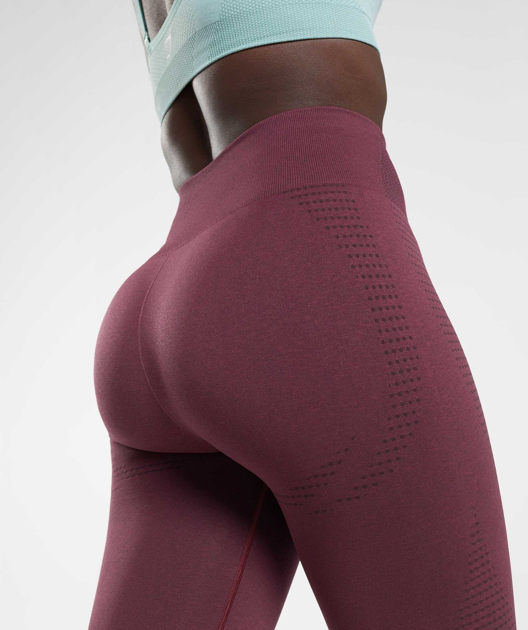 Legginsy Damskie Gymshark Vital Seamless 2.0 Bordowe | VSKE68091