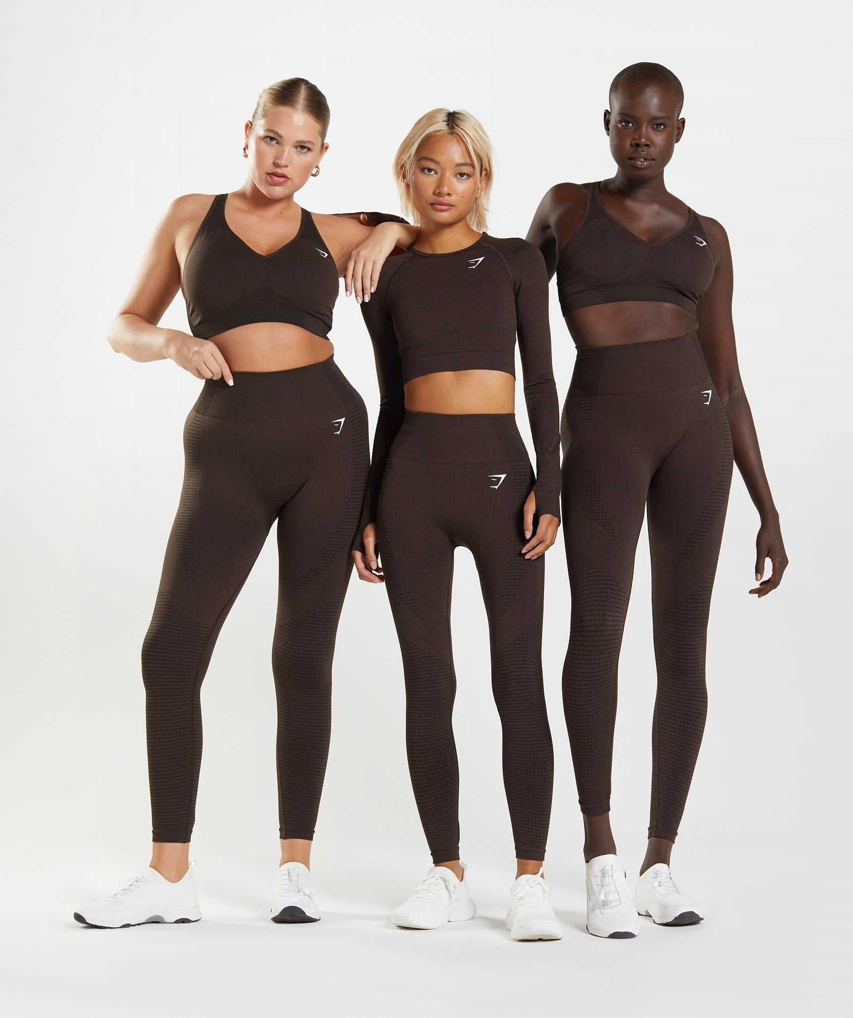 Legginsy Damskie Gymshark Vital Seamless 2.0 Różowe Brązowe | ZEPM21798