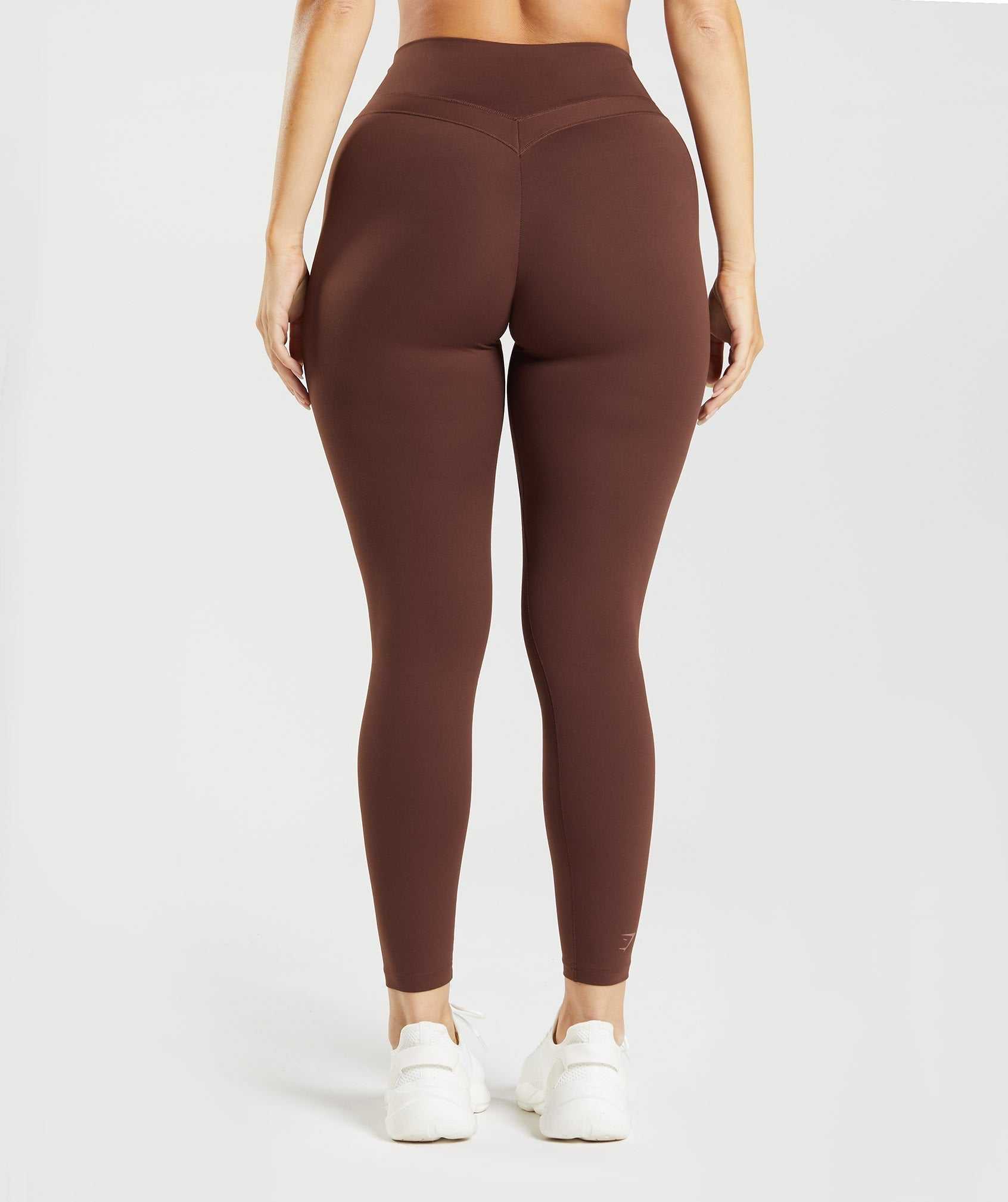 Legginsy Damskie Gymshark Whitney High Rise Brązowe | WCZR01365