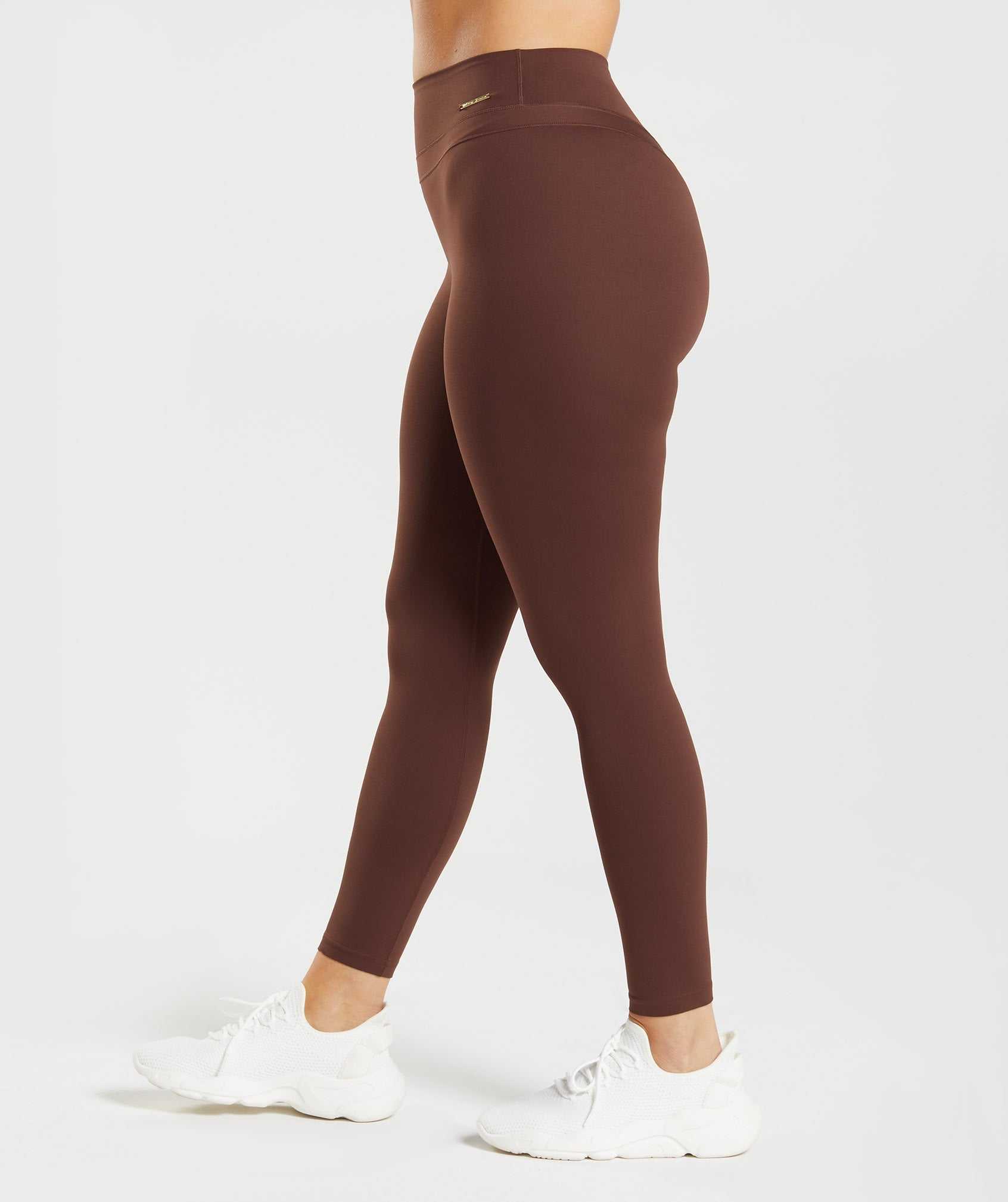 Legginsy Damskie Gymshark Whitney High Rise Brązowe | WCZR01365