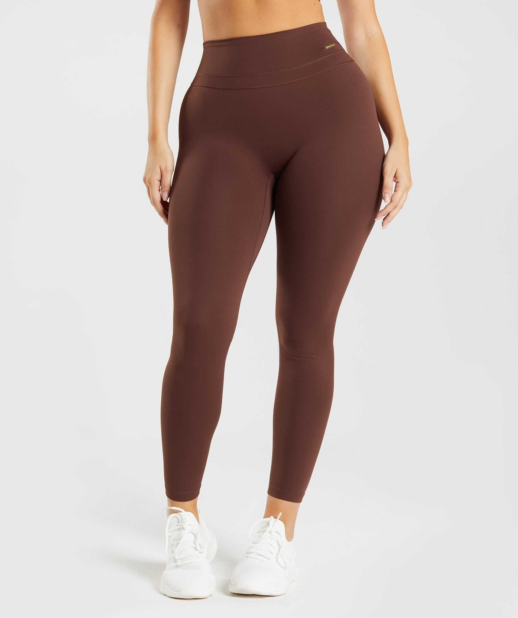 Legginsy Damskie Gymshark Whitney High Rise Brązowe | WCZR01365