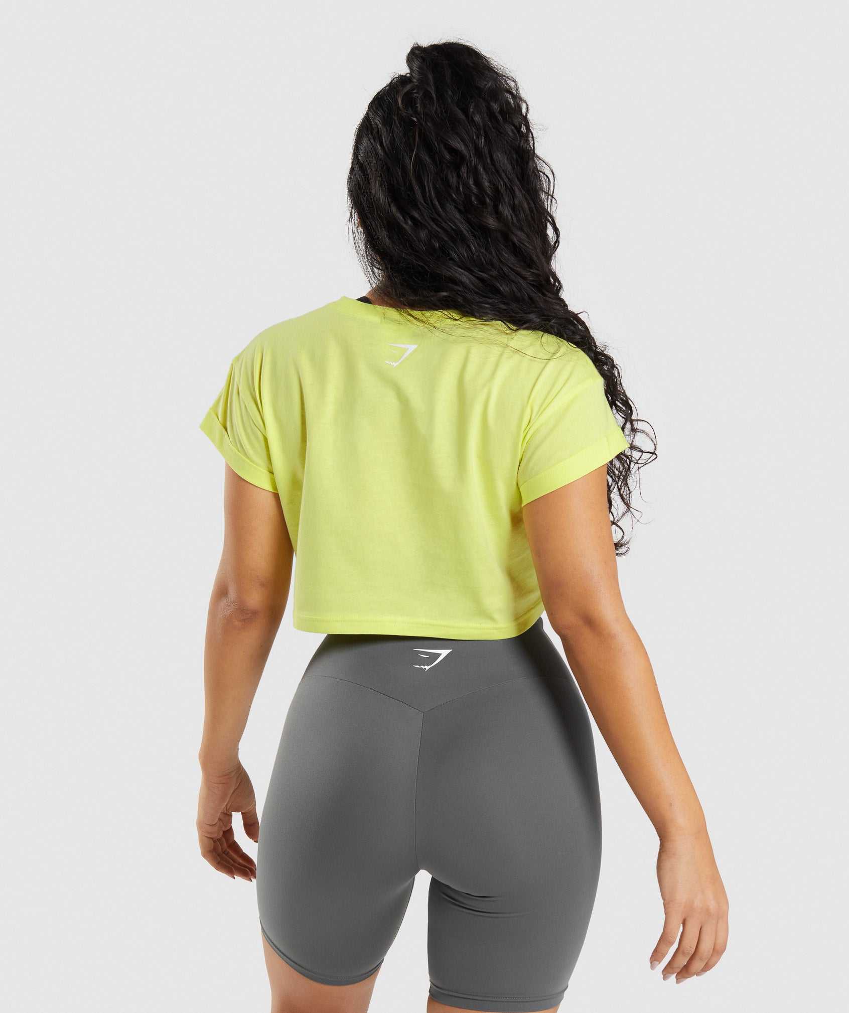 Najfatalniejszy Damskie Gymshark Fraction Crop Zielone | IHVY58362