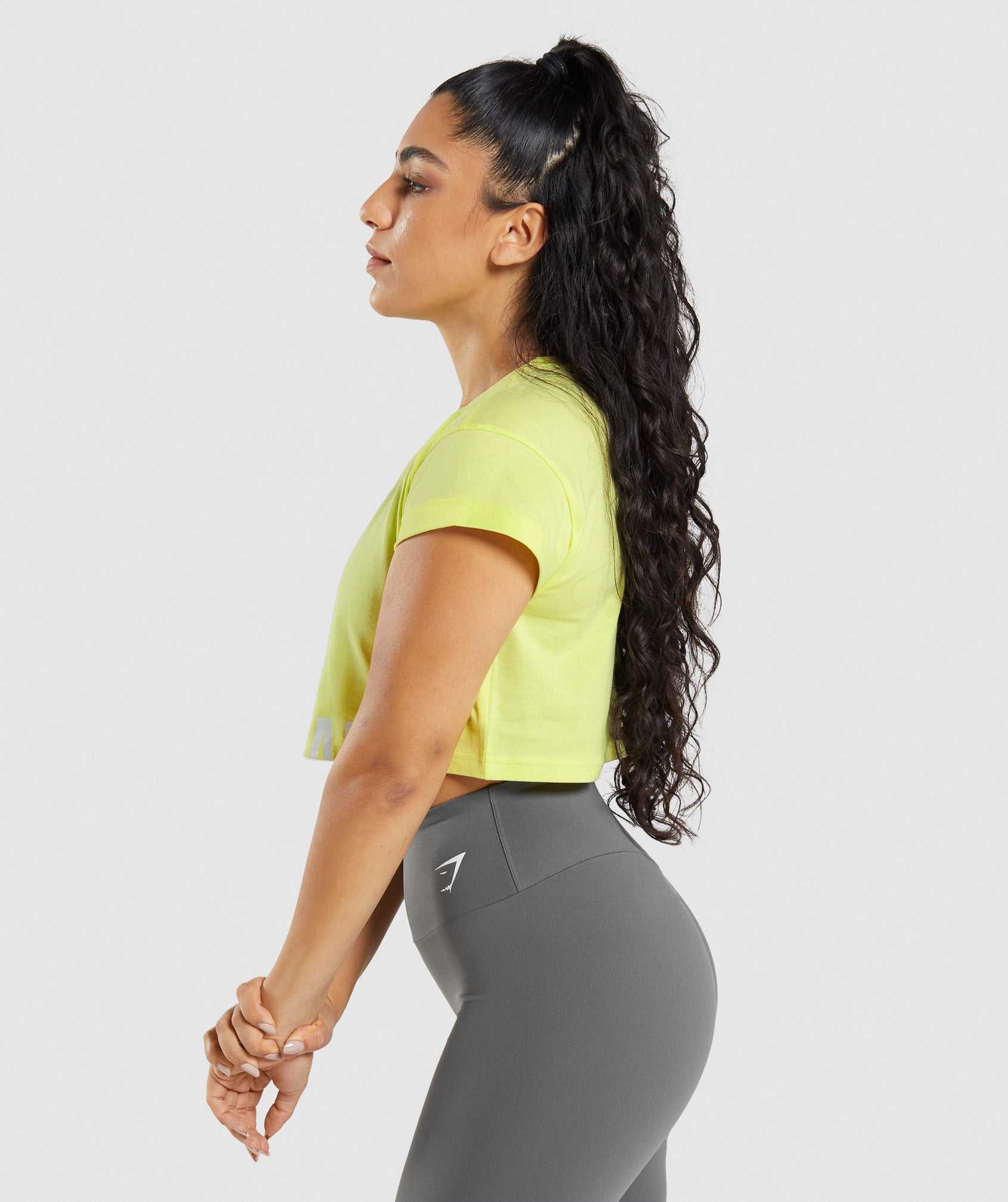 Najfatalniejszy Damskie Gymshark Fraction Crop Zielone | IHVY58362