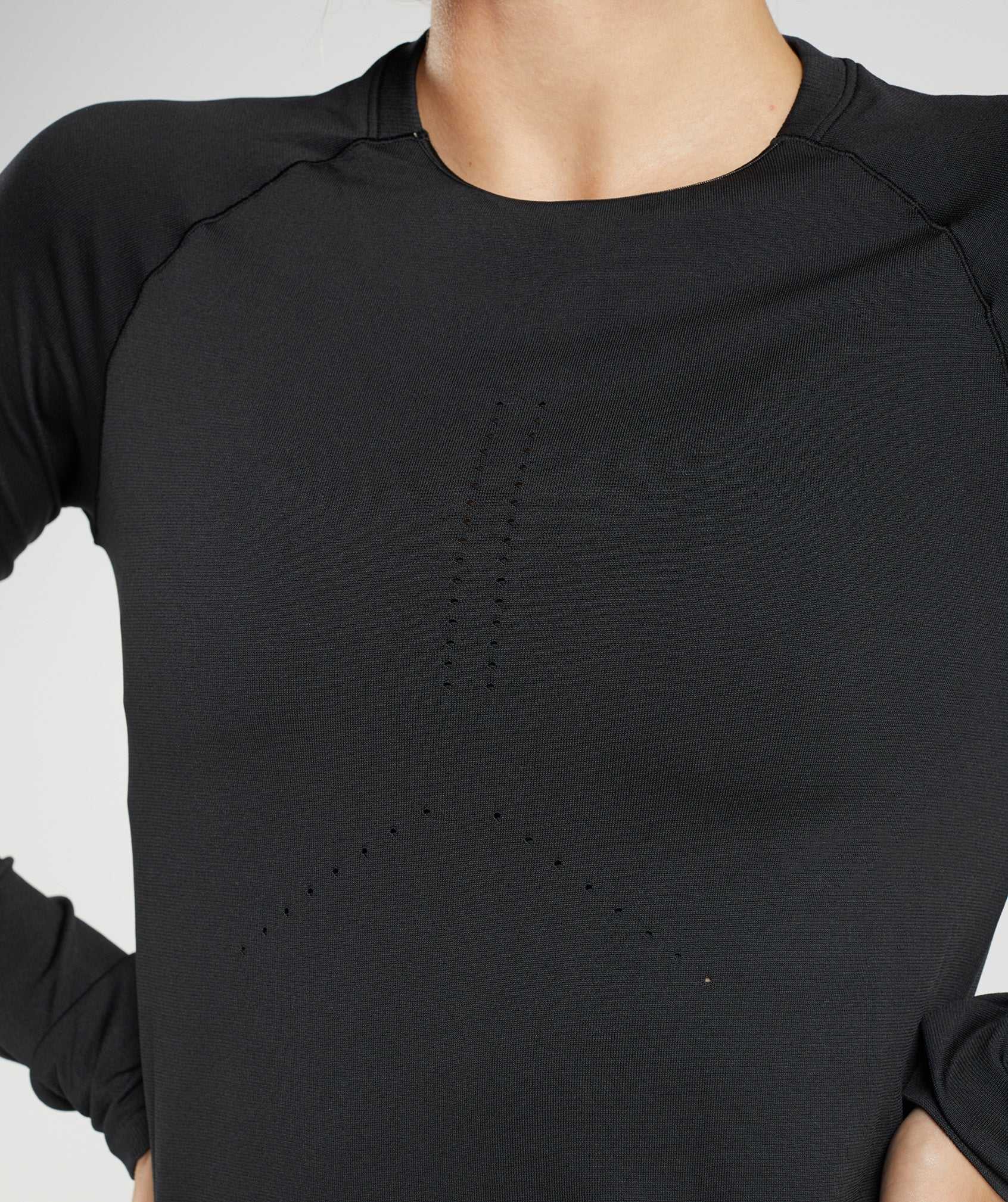 Najfatalniejszy Damskie Gymshark Sweat Seamless Long Sleeve Czarne | GQUV16720