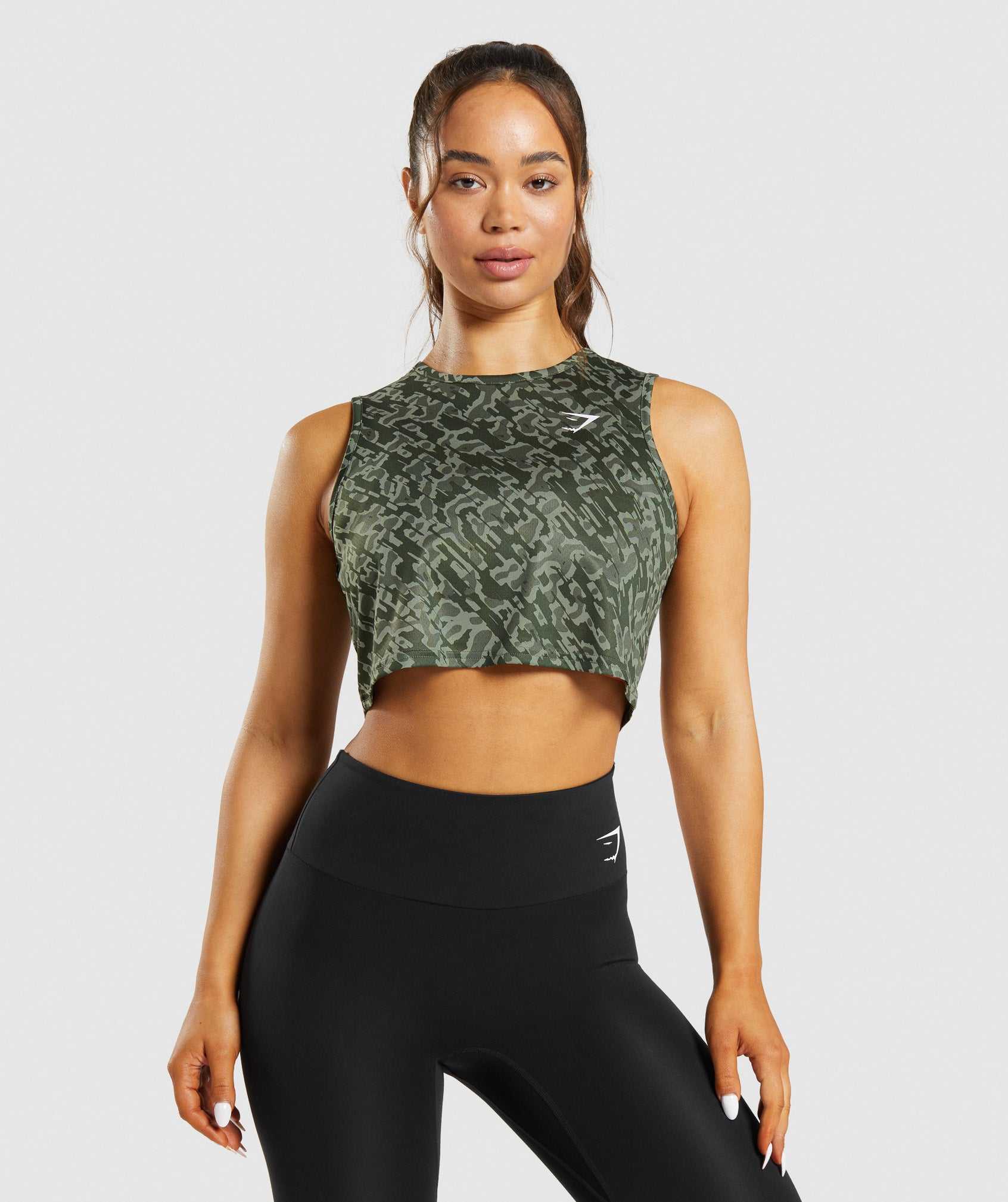 Najfatalniejszy Damskie Gymshark Treningowe Crop Zielone | CJNA71328