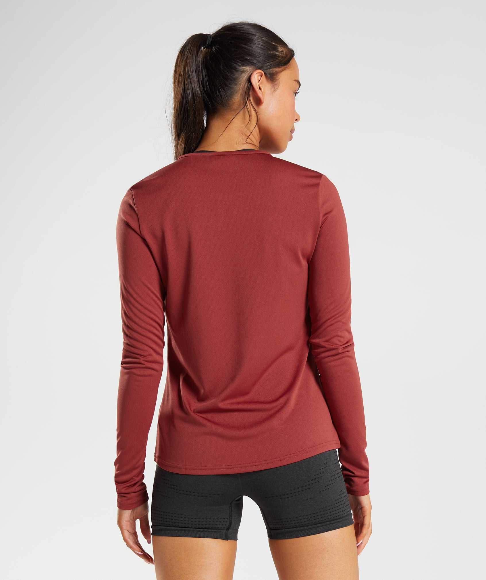 Najfatalniejszy Damskie Gymshark Treningowe Long Sleeve Czerwone | LOGY76258