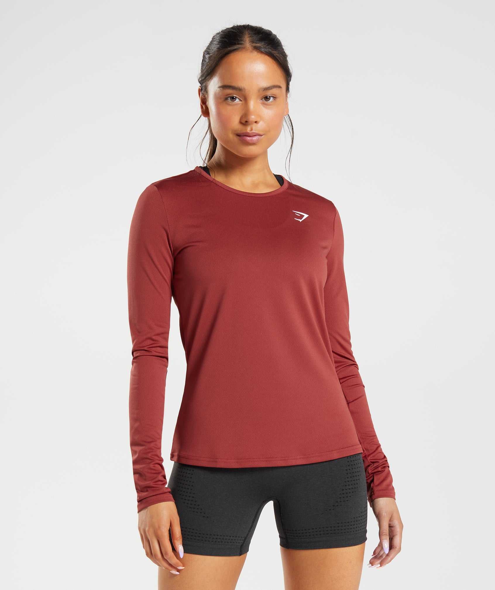 Najfatalniejszy Damskie Gymshark Treningowe Long Sleeve Czerwone | LOGY76258