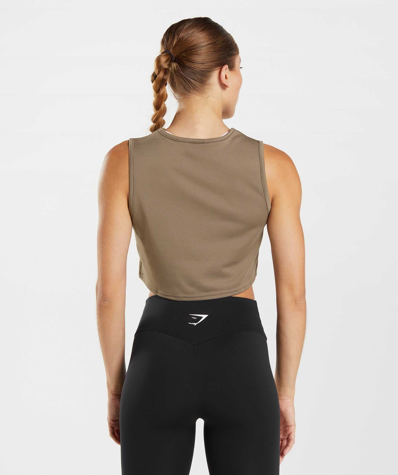 Najfatalniejszy Damskie Gymshark Treningowe Crop Brązowe | PSUM42173