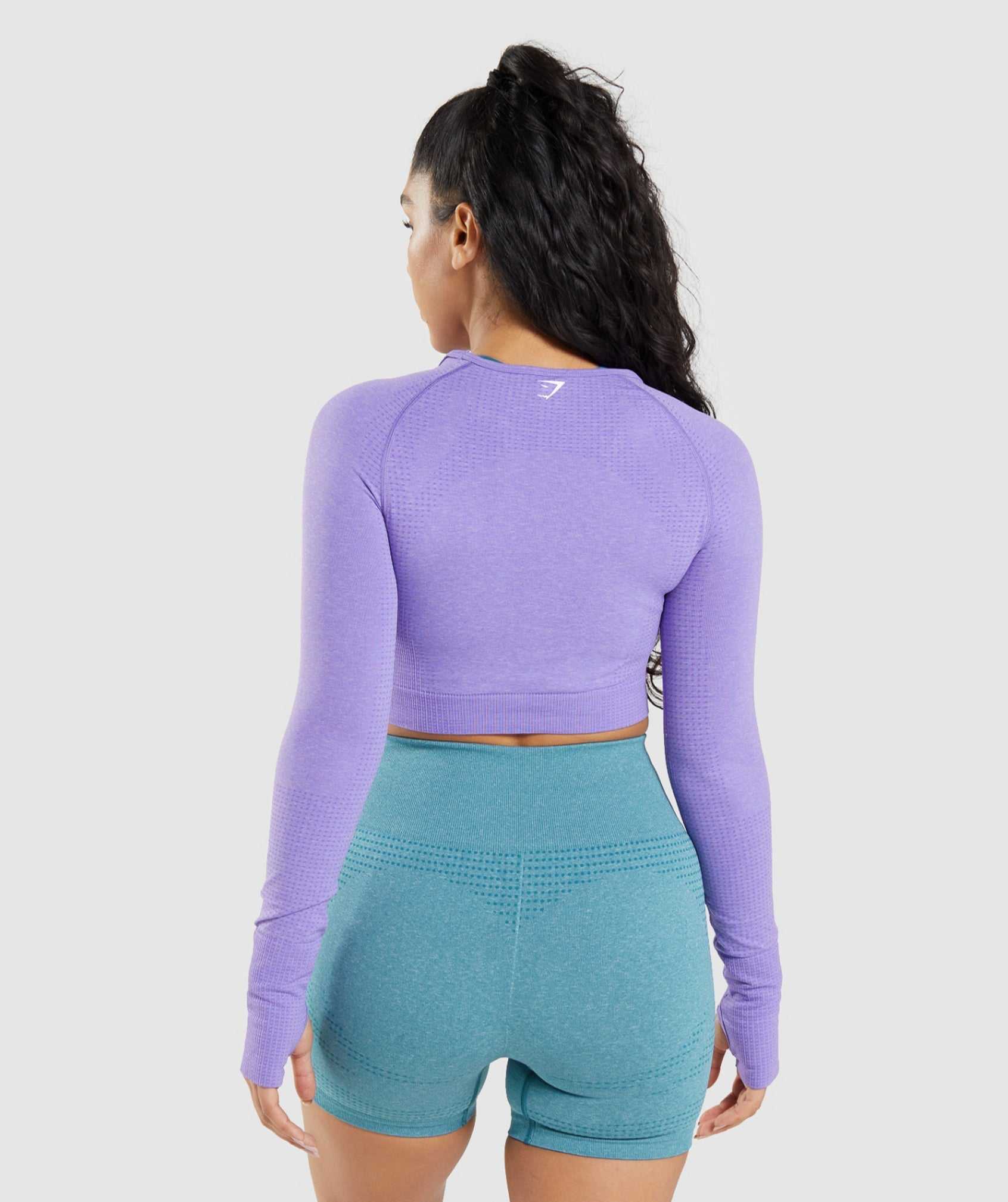 Najfatalniejszy Damskie Gymshark Vital Seamless 2.0 Long Sleeve Crop Głęboka Fioletowe | FQTB31749