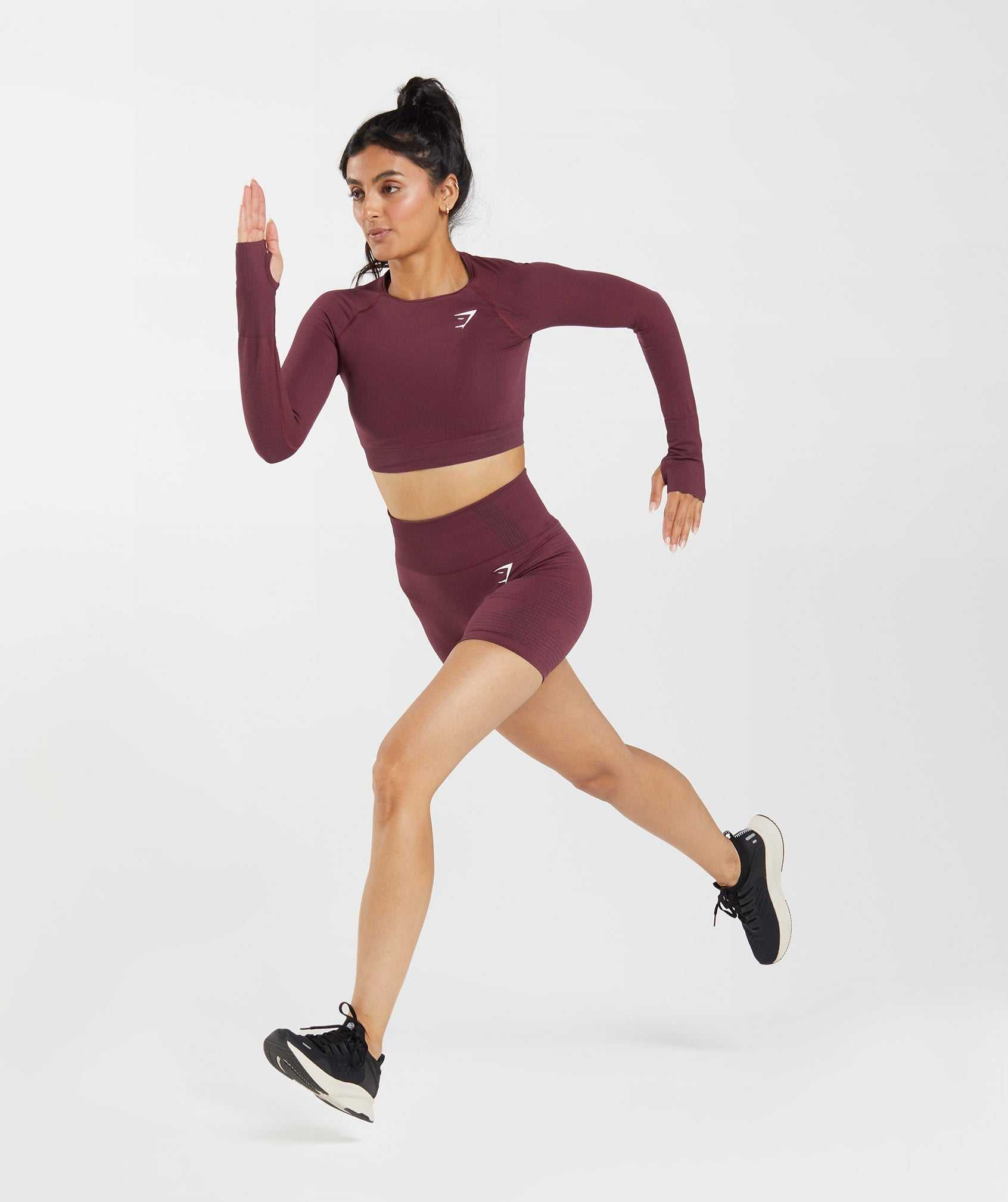 Najfatalniejszy Damskie Gymshark Vital Seamless 2.0 Crop Bordowe | ORCP90486