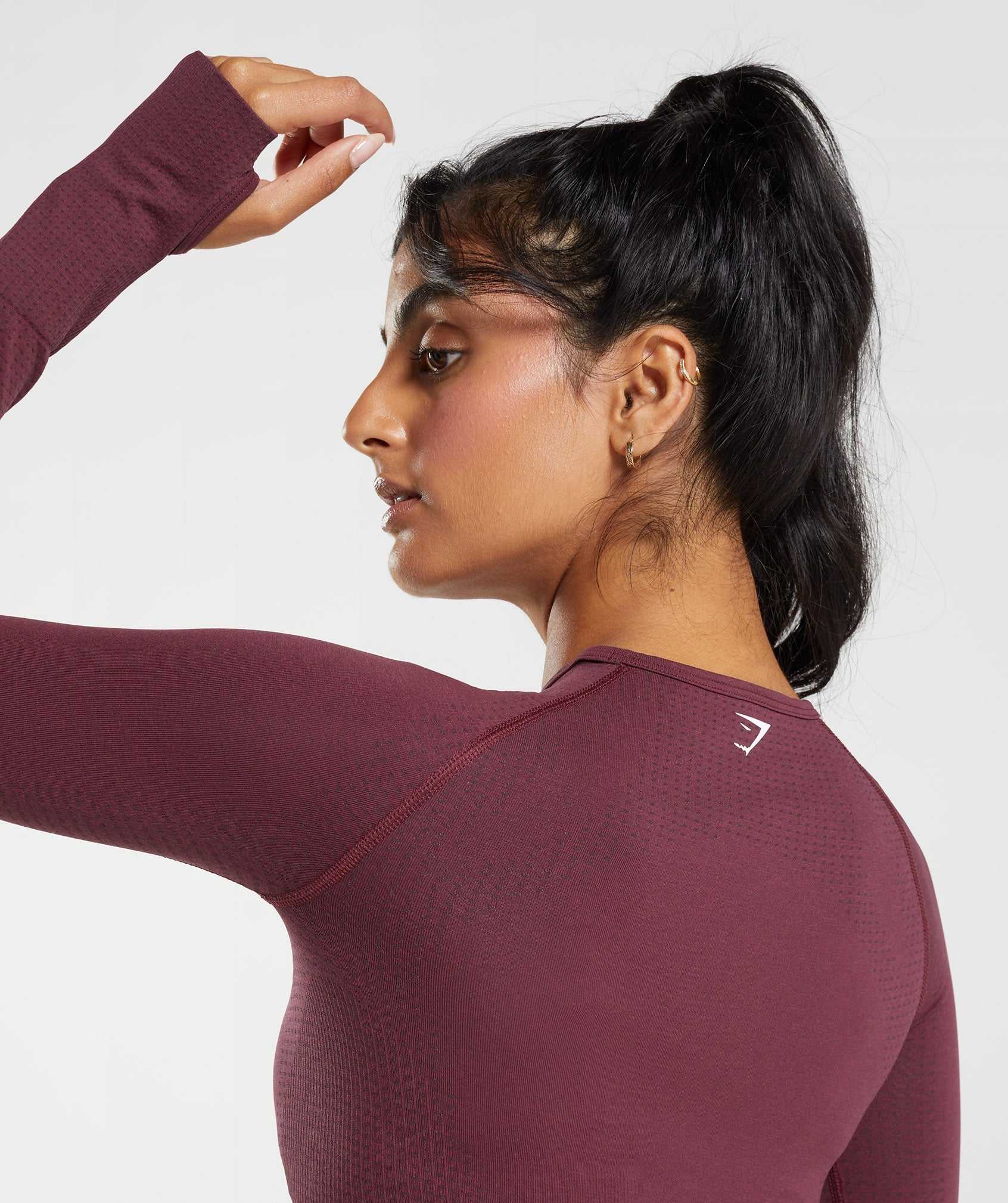 Najfatalniejszy Damskie Gymshark Vital Seamless 2.0 Crop Bordowe | ORCP90486