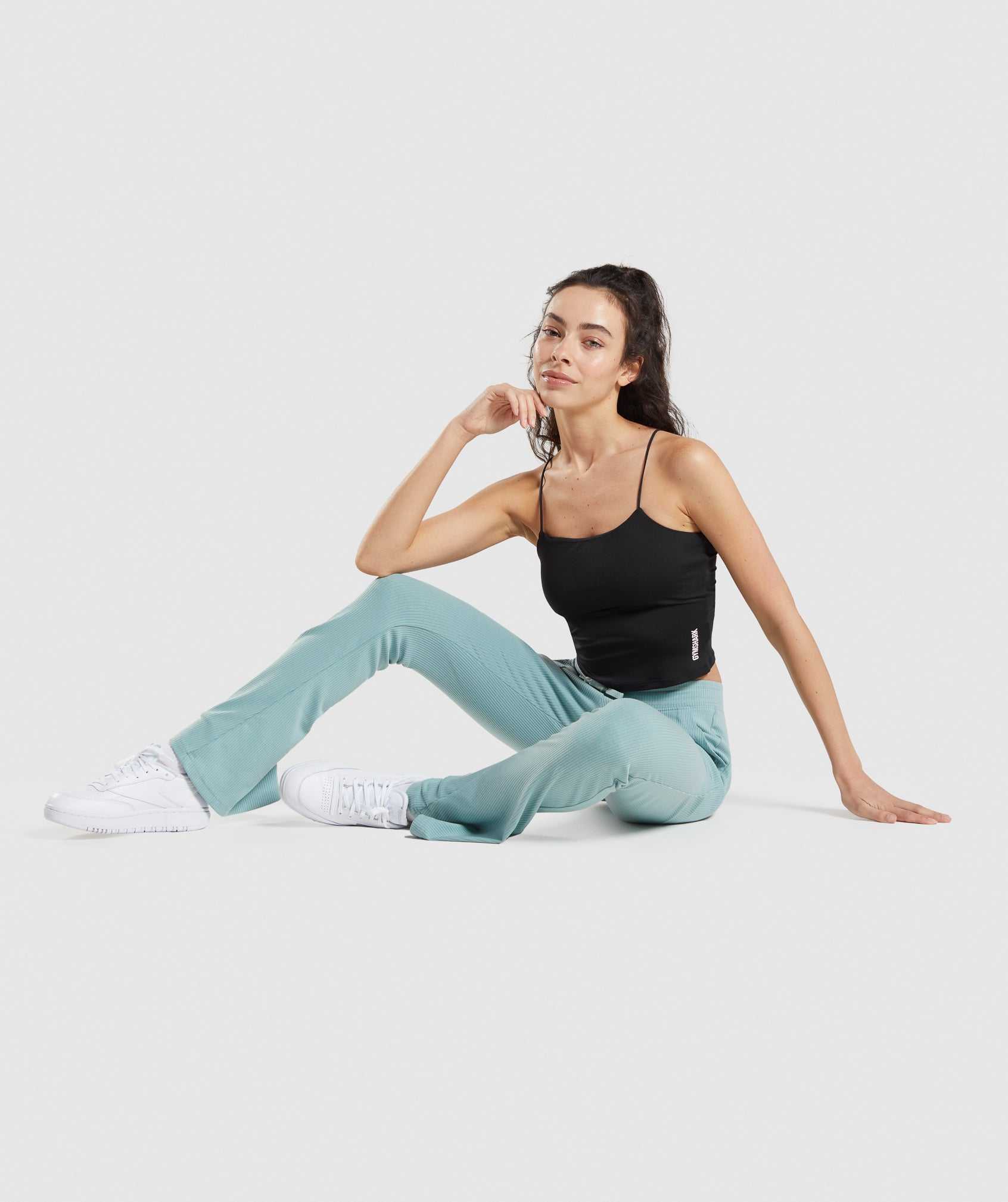 Podkoszulki Damskie Gymshark Pause Cami Czarne | QLYX65197