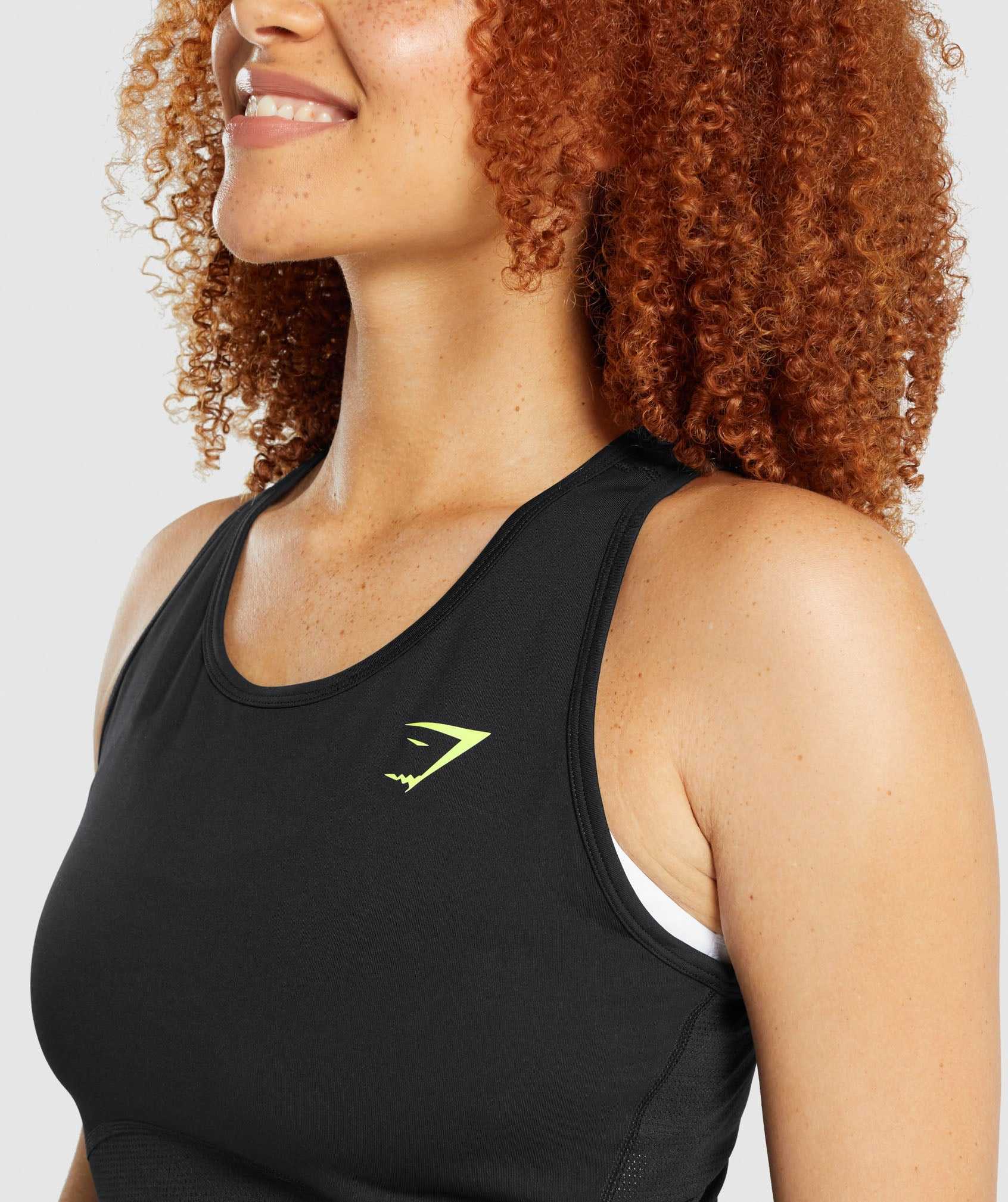 Podkoszulki Damskie Gymshark Pulse Crop Czarne | FDNI39067