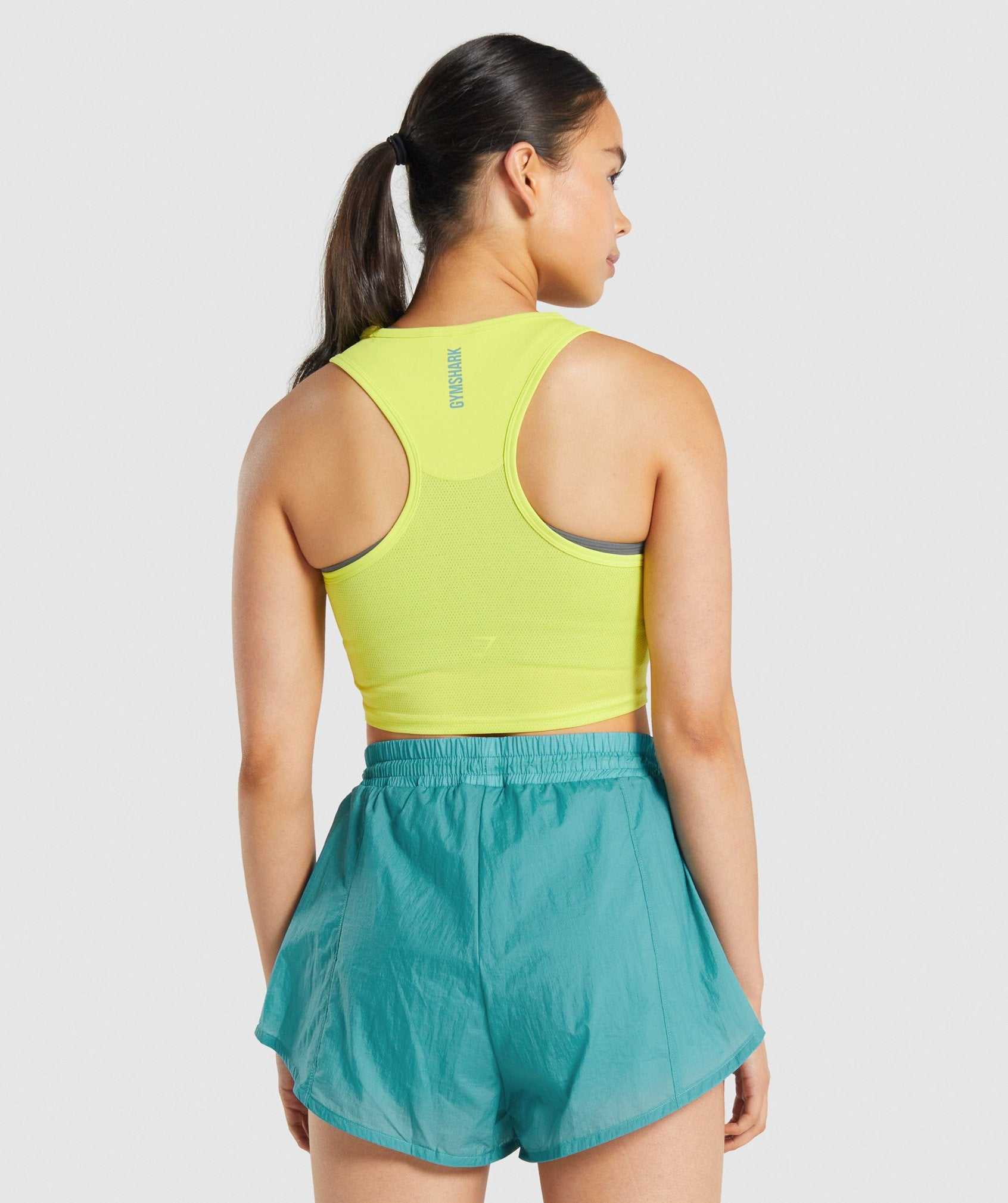 Podkoszulki Damskie Gymshark Pulse Crop Żółte | VYIN67210