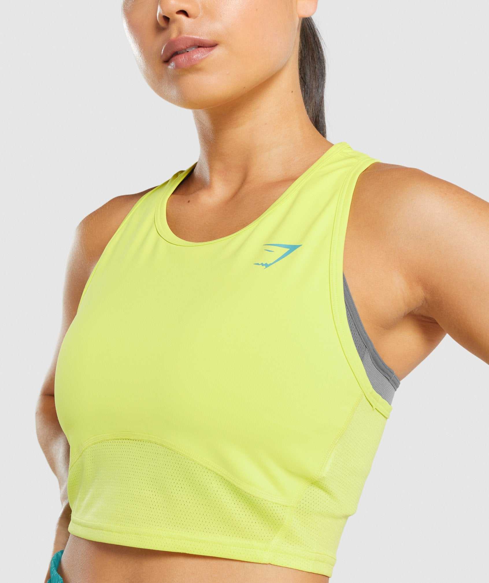 Podkoszulki Damskie Gymshark Pulse Crop Żółte | VYIN67210