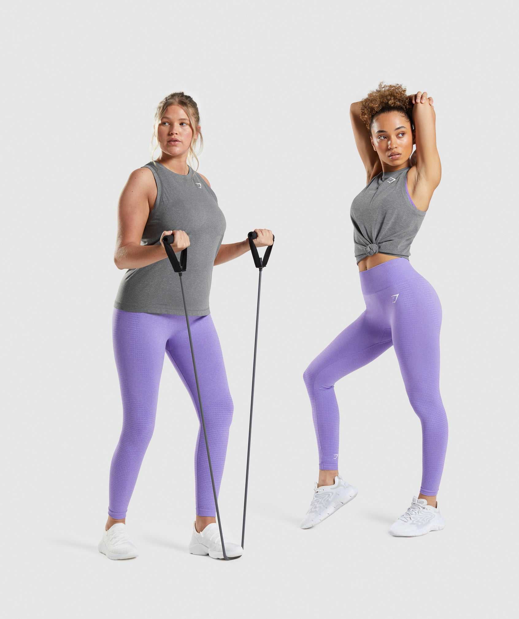 Podkoszulki Damskie Gymshark Vital Seamless 2.0 Light Szare | SZPG06247