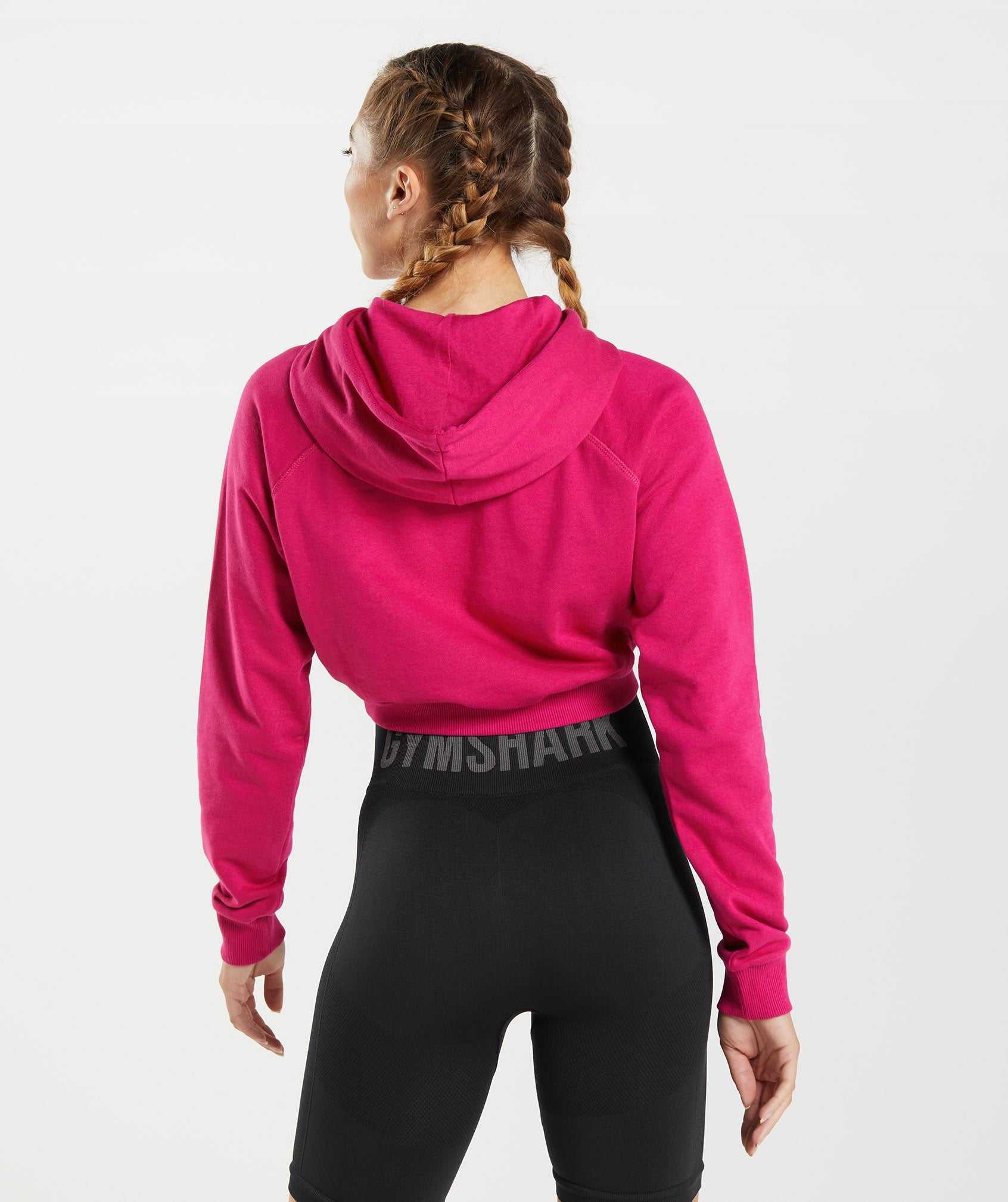 Pulowery Damskie Gymshark Treningowe Cropped Różowe | GOIQ39187