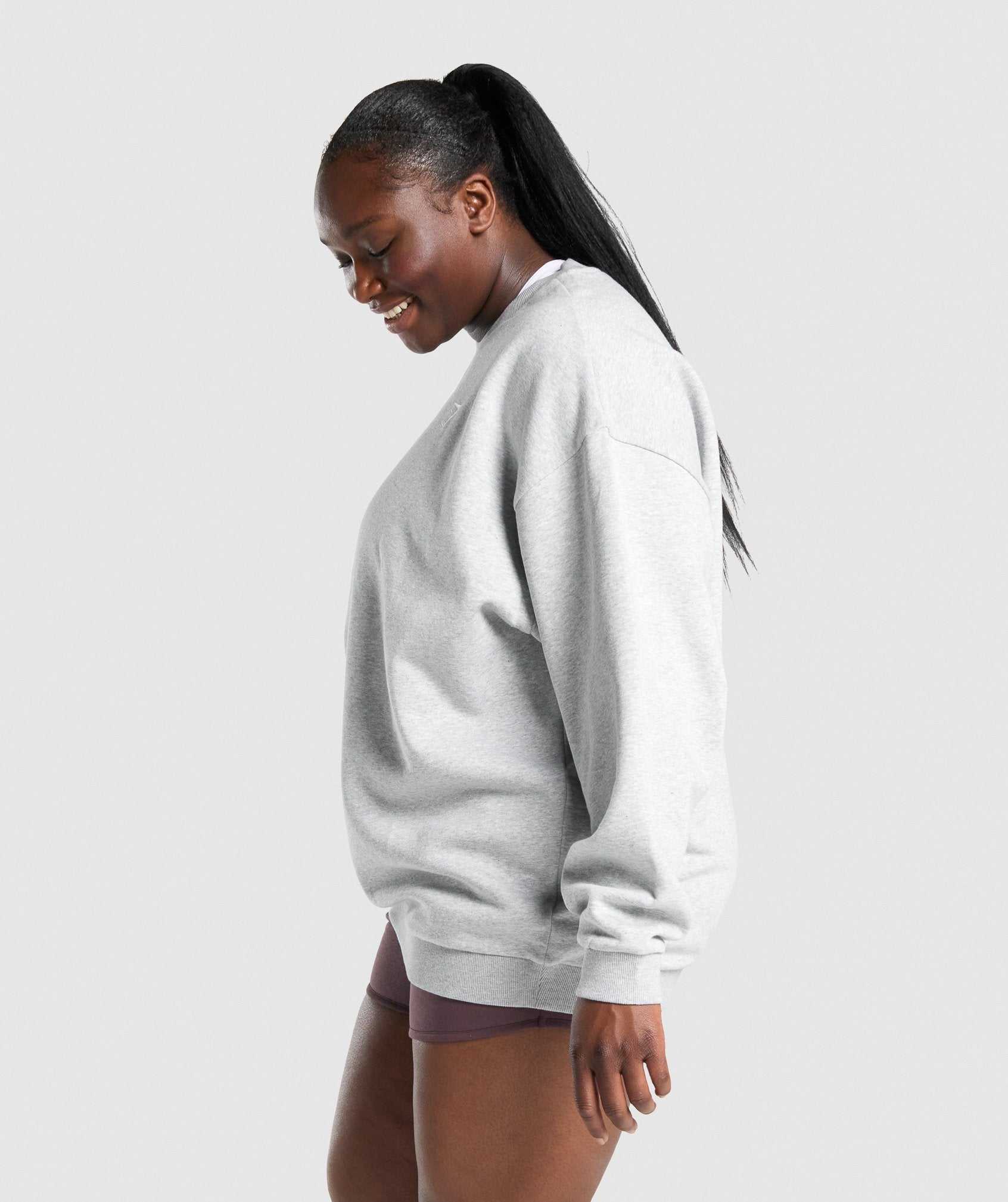 Pulowery Damskie Gymshark Treningowe Oversized Sweatshirt Głęboka Szare | CVMB01584