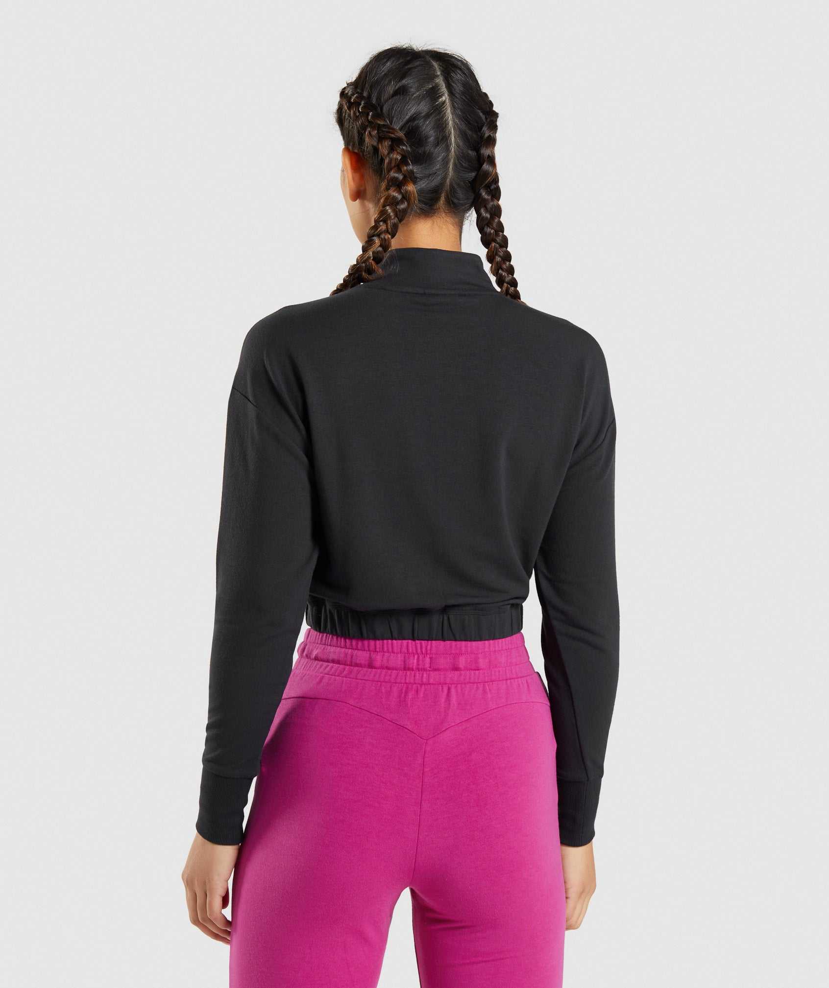 Pulowery Damskie Gymshark Treningowe Pippa Czarne | HGWJ86407