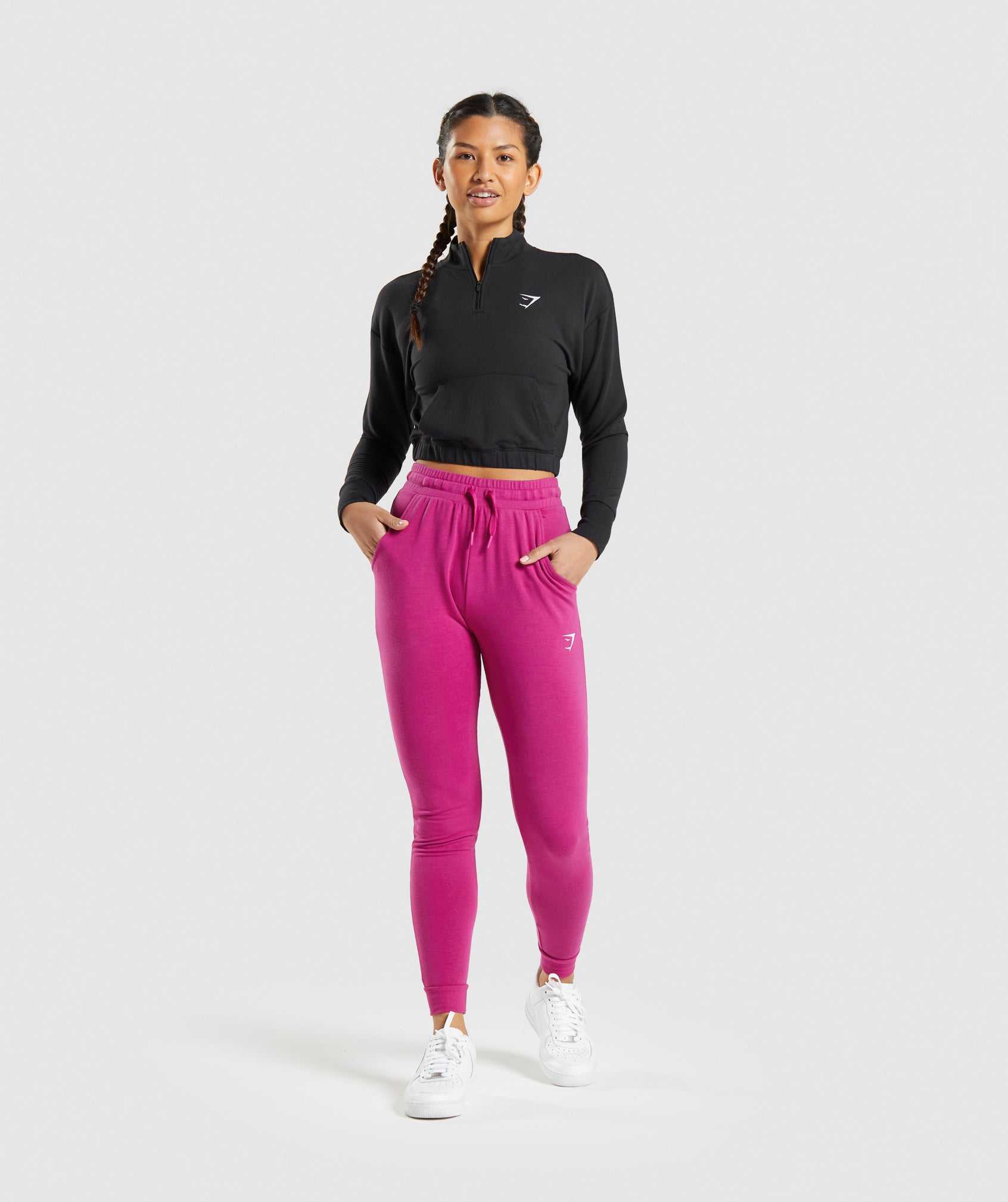 Pulowery Damskie Gymshark Treningowe Pippa Czarne | HGWJ86407