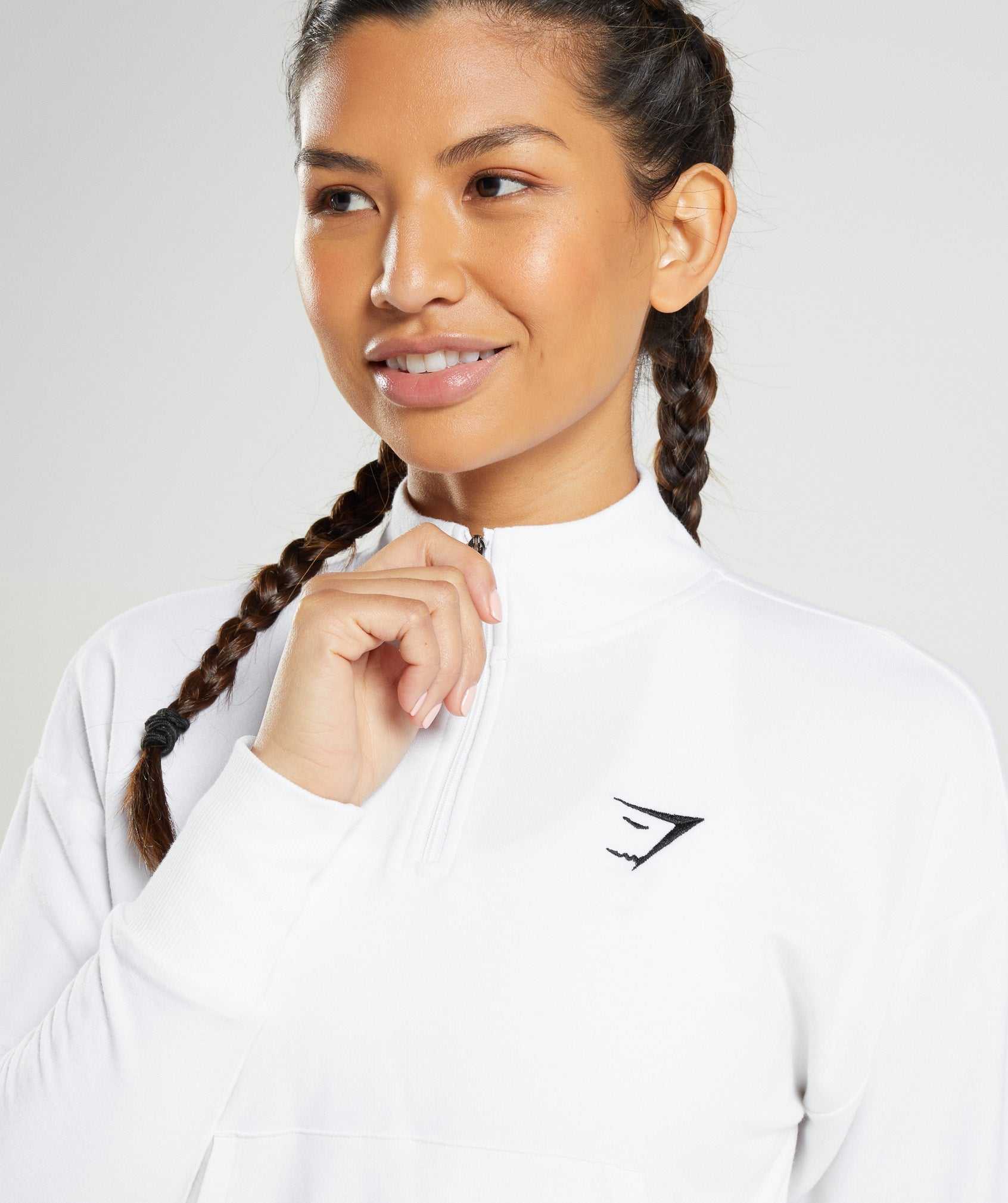 Pulowery Damskie Gymshark Treningowe Pippa Białe | QEGS41670