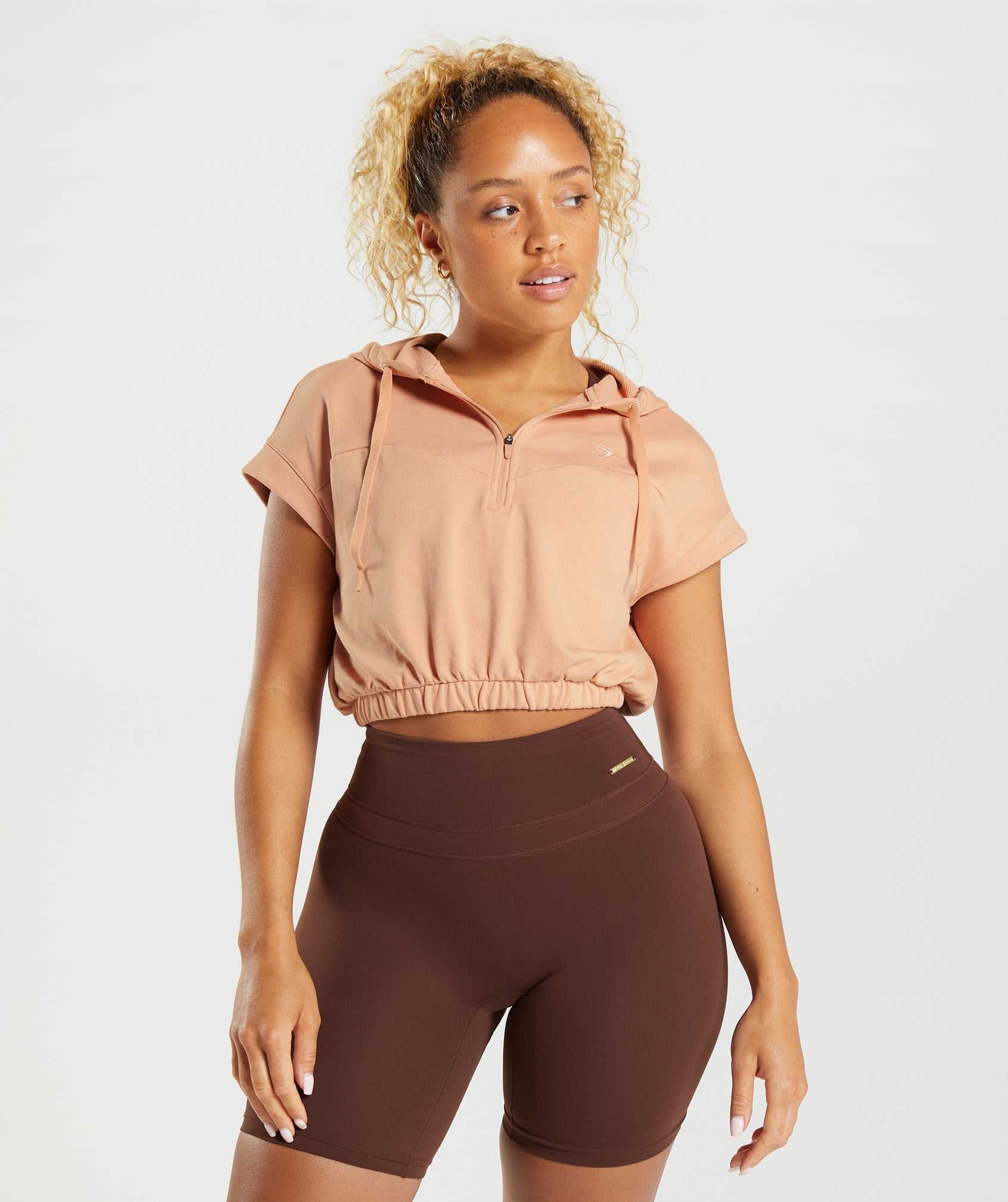 Pulowery Damskie Gymshark Whitney Cropped Bez Rękawów Beżowe | AUNM48519