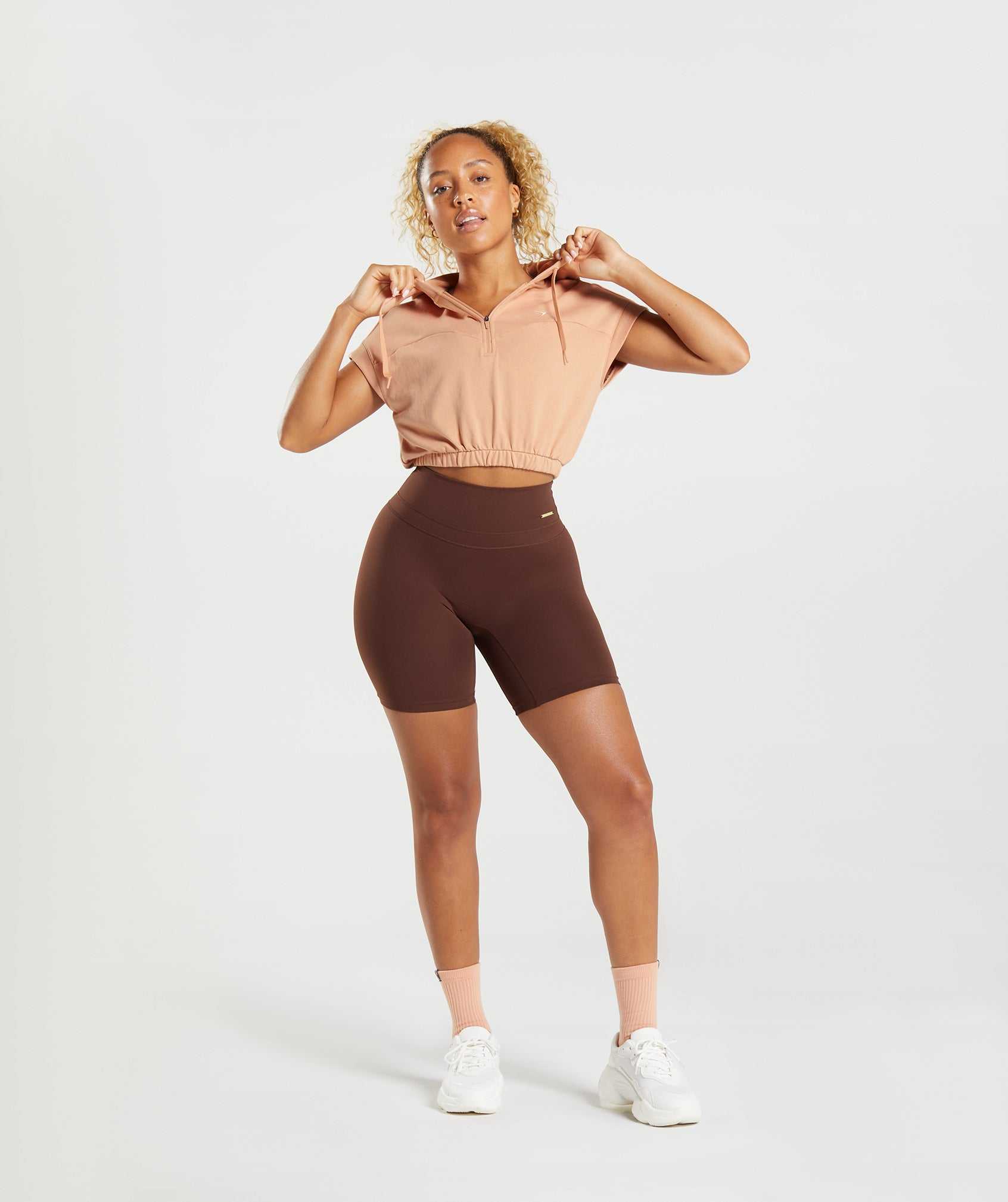 Pulowery Damskie Gymshark Whitney Cropped Bez Rękawów Beżowe | AUNM48519