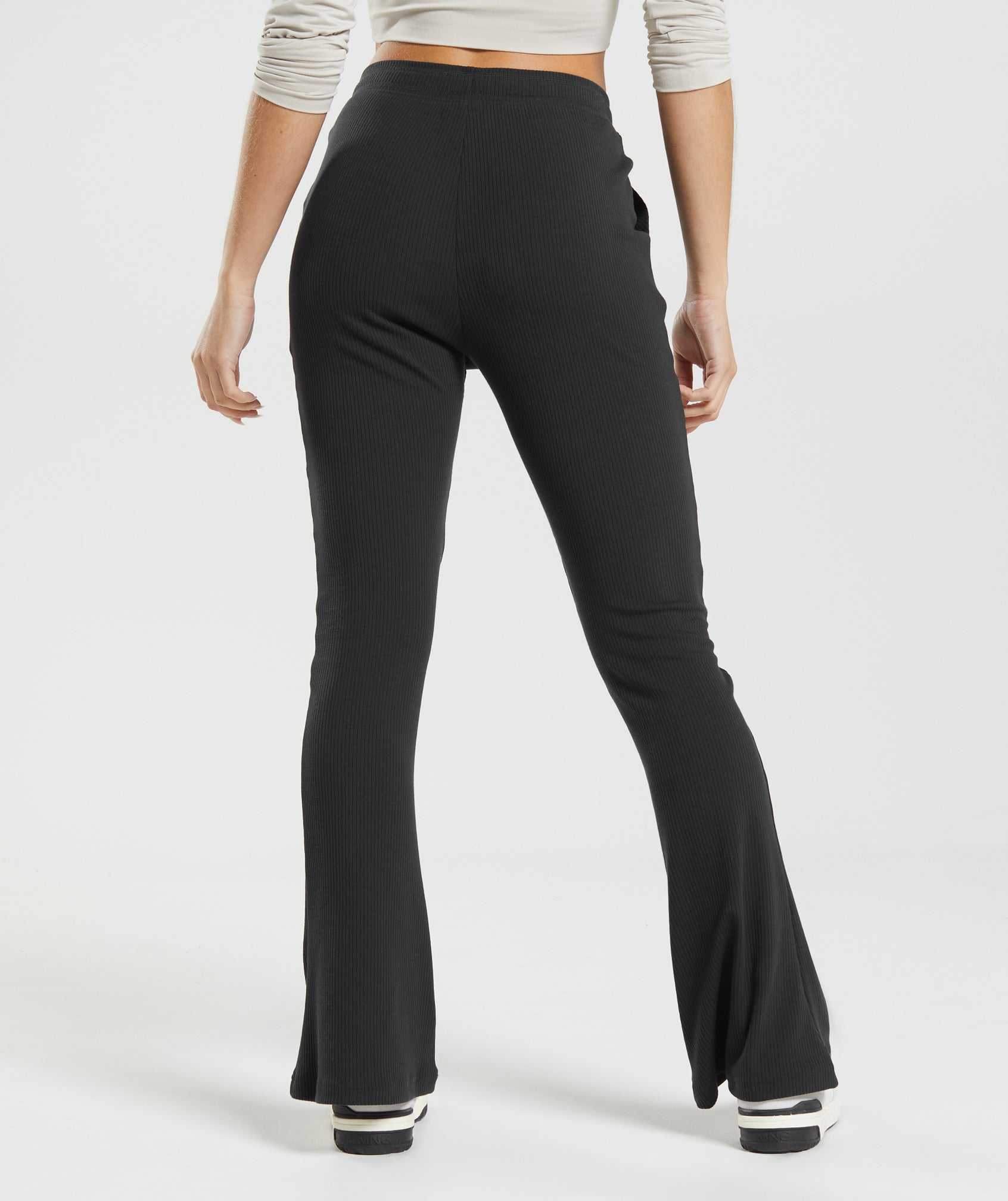 Spodnie Do Biegania Damskie Gymshark Pause Flared Pants Czarne | TXYE34872