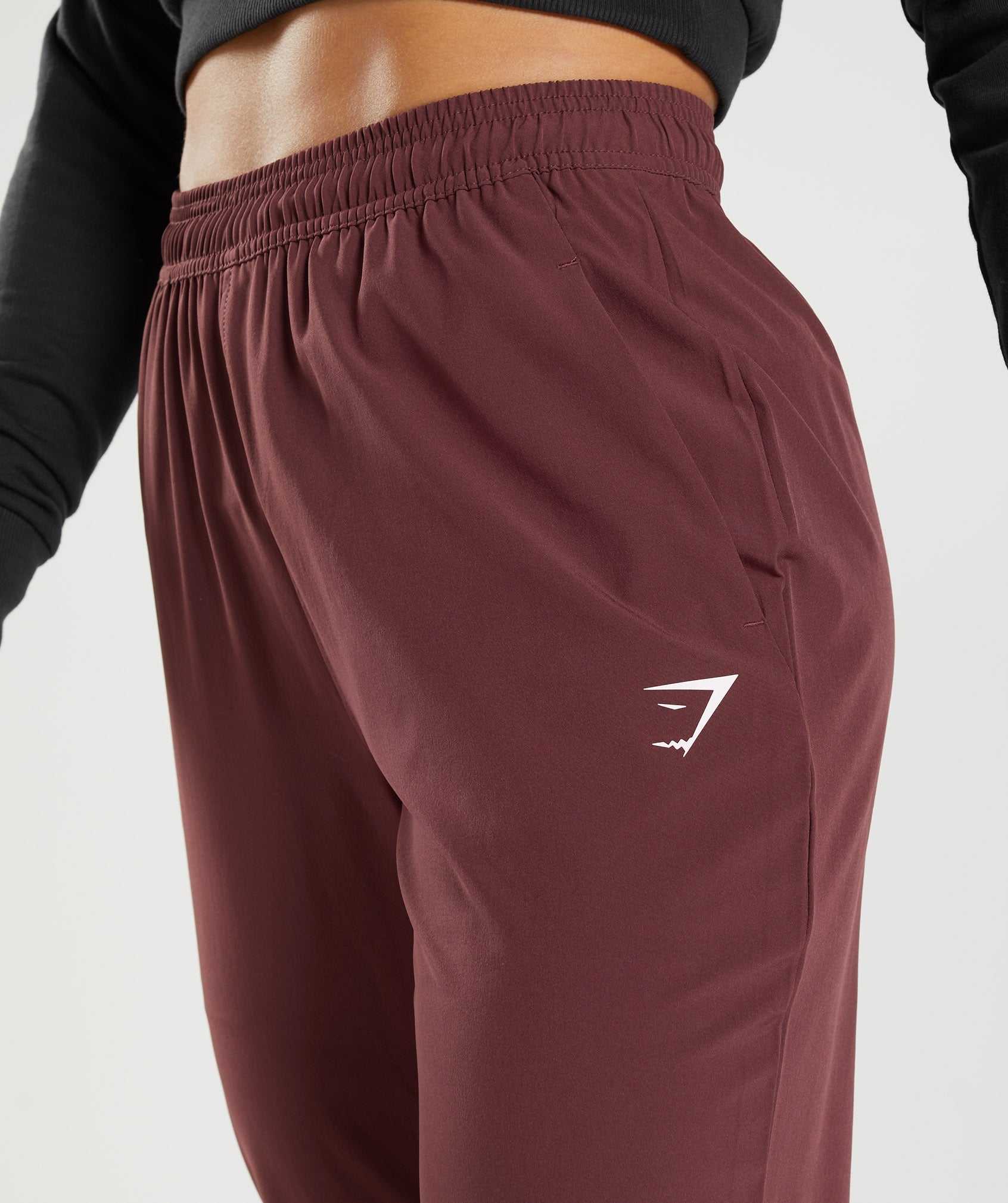 Spodnie Do Biegania Damskie Gymshark Treningowe Woven Różowe Brązowe | QUPE13729