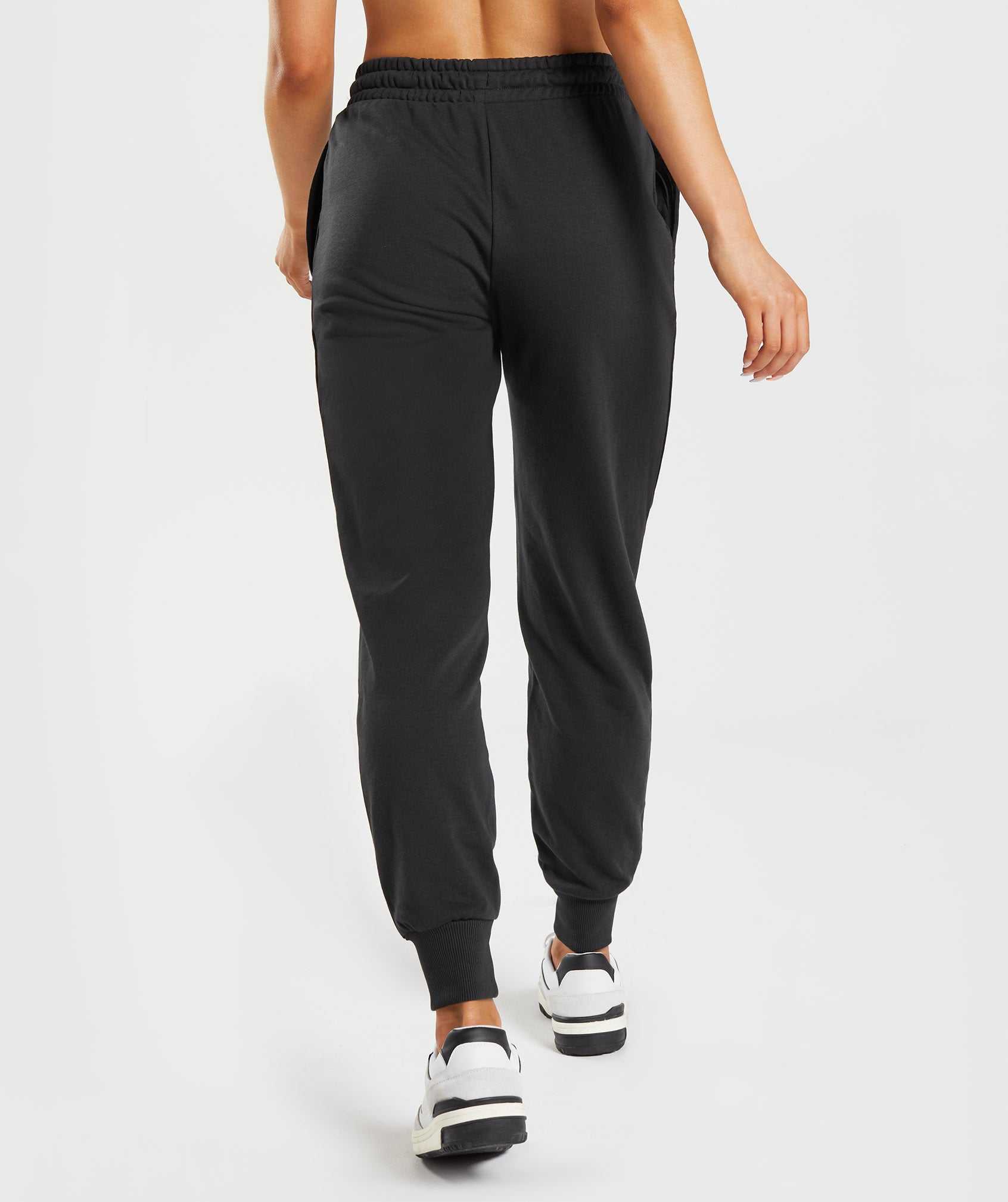 Spodnie Do Biegania Damskie Gymshark Treningowe Czarne | VORQ75048