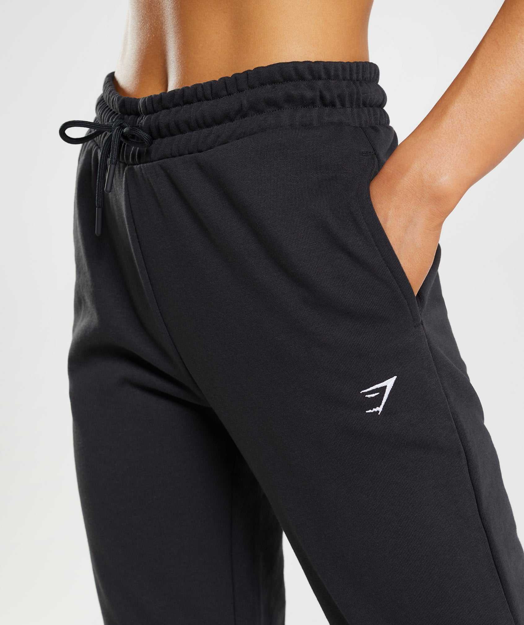 Spodnie Do Biegania Damskie Gymshark Treningowe Czarne | VORQ75048