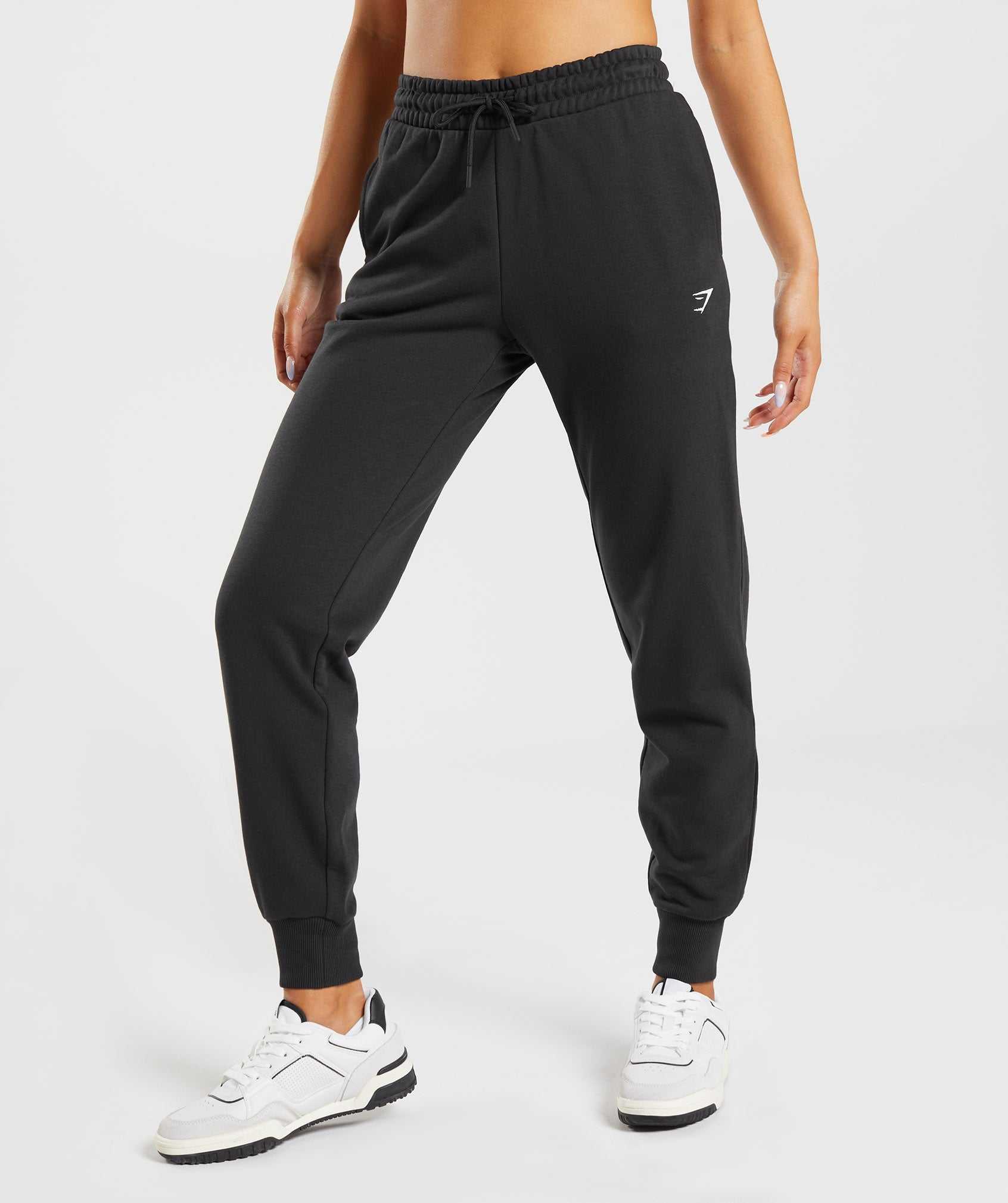 Spodnie Do Biegania Damskie Gymshark Treningowe Czarne | VORQ75048