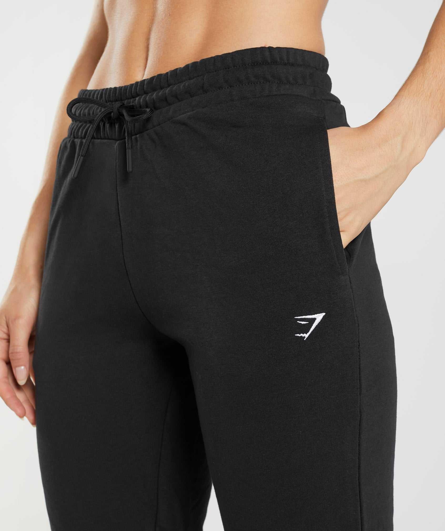 Spodnie Do Biegania Damskie Gymshark Treningowe Czarne | YLEW72349