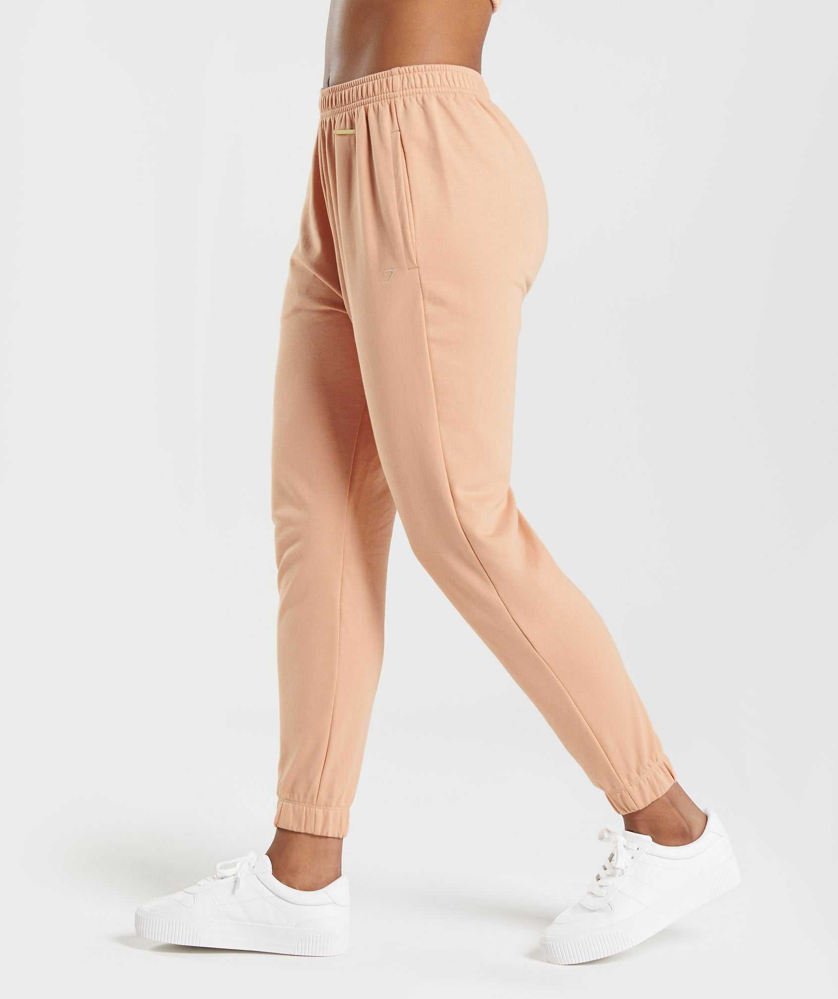 Spodnie Do Biegania Damskie Gymshark Whitney Loose Beżowe | KDUA42356