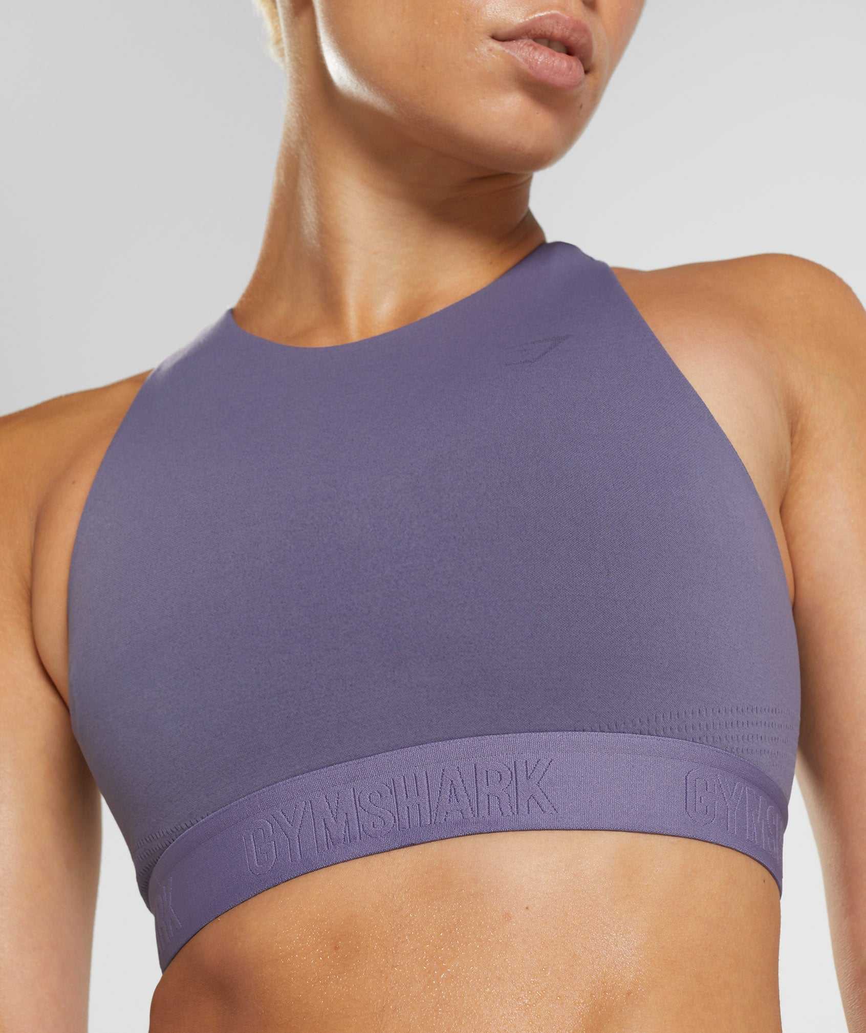 Staniki Sportowe Damskie Gymshark 315 Performance High Neck Fioletowe Fioletowe | JAUT26581