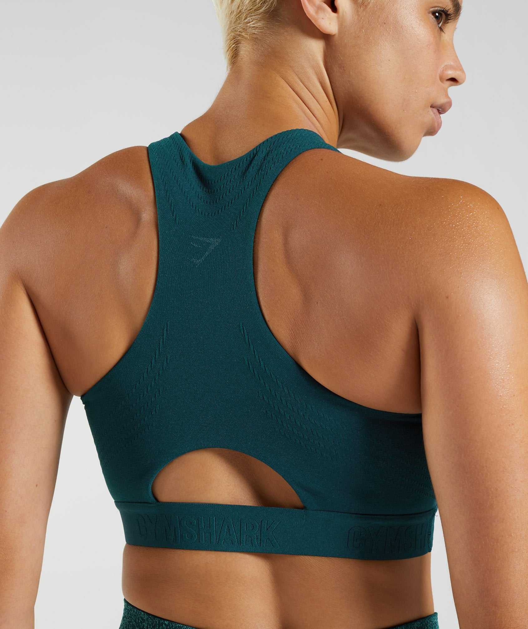 Staniki Sportowe Damskie Gymshark 315 Performance High Neck Turkusowe Niebieskie | KWUB39274