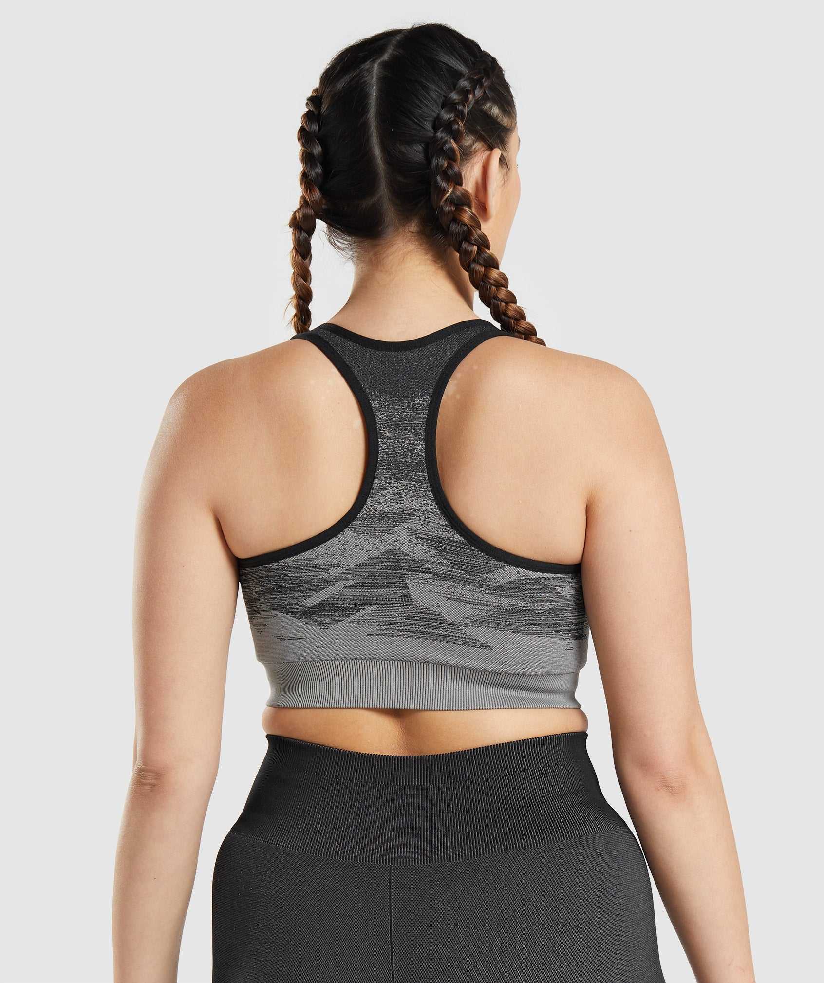 Staniki Sportowe Damskie Gymshark Adapt Ombre Seamless Czarne | UXHJ12436