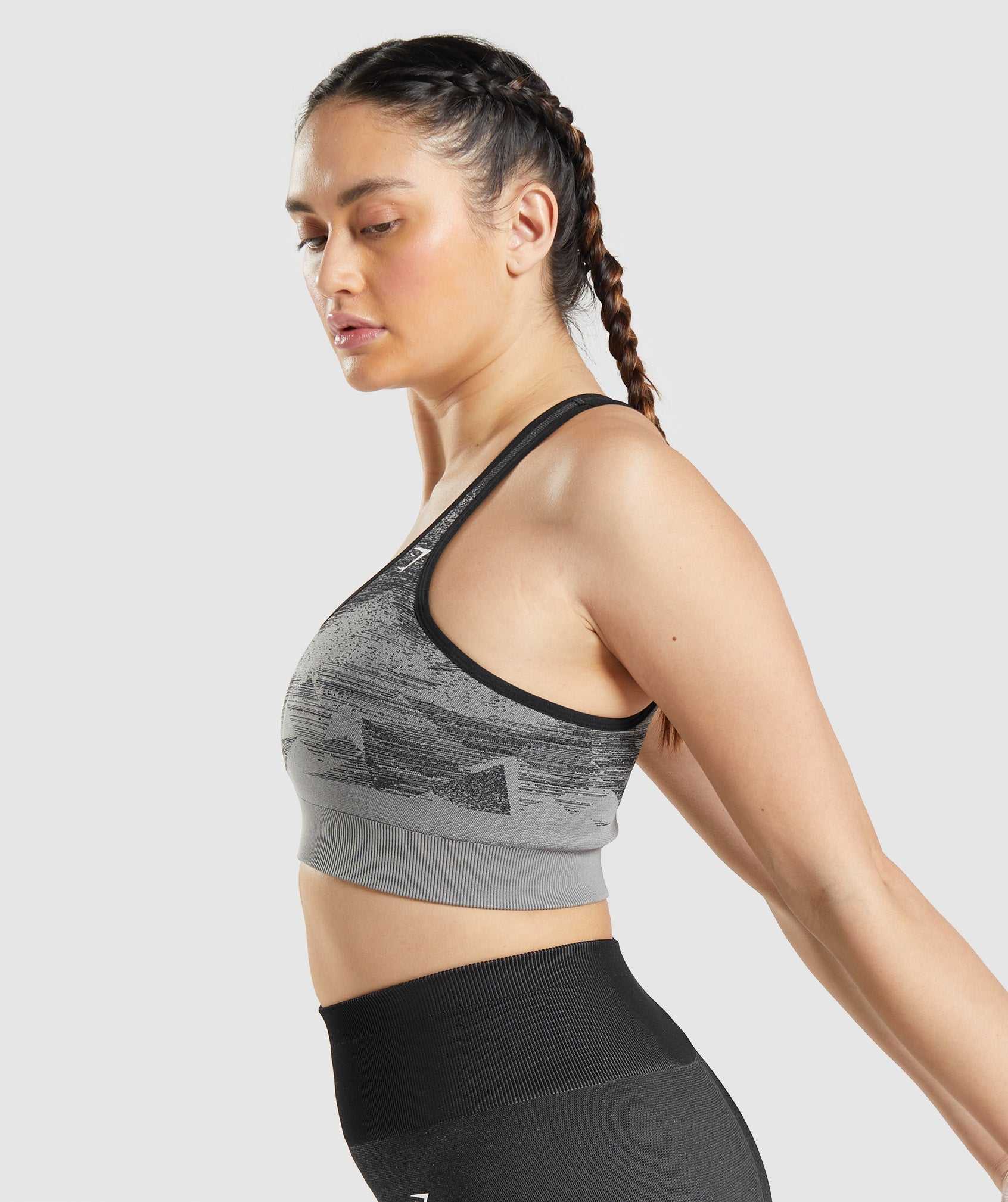 Staniki Sportowe Damskie Gymshark Adapt Ombre Seamless Czarne | UXHJ12436