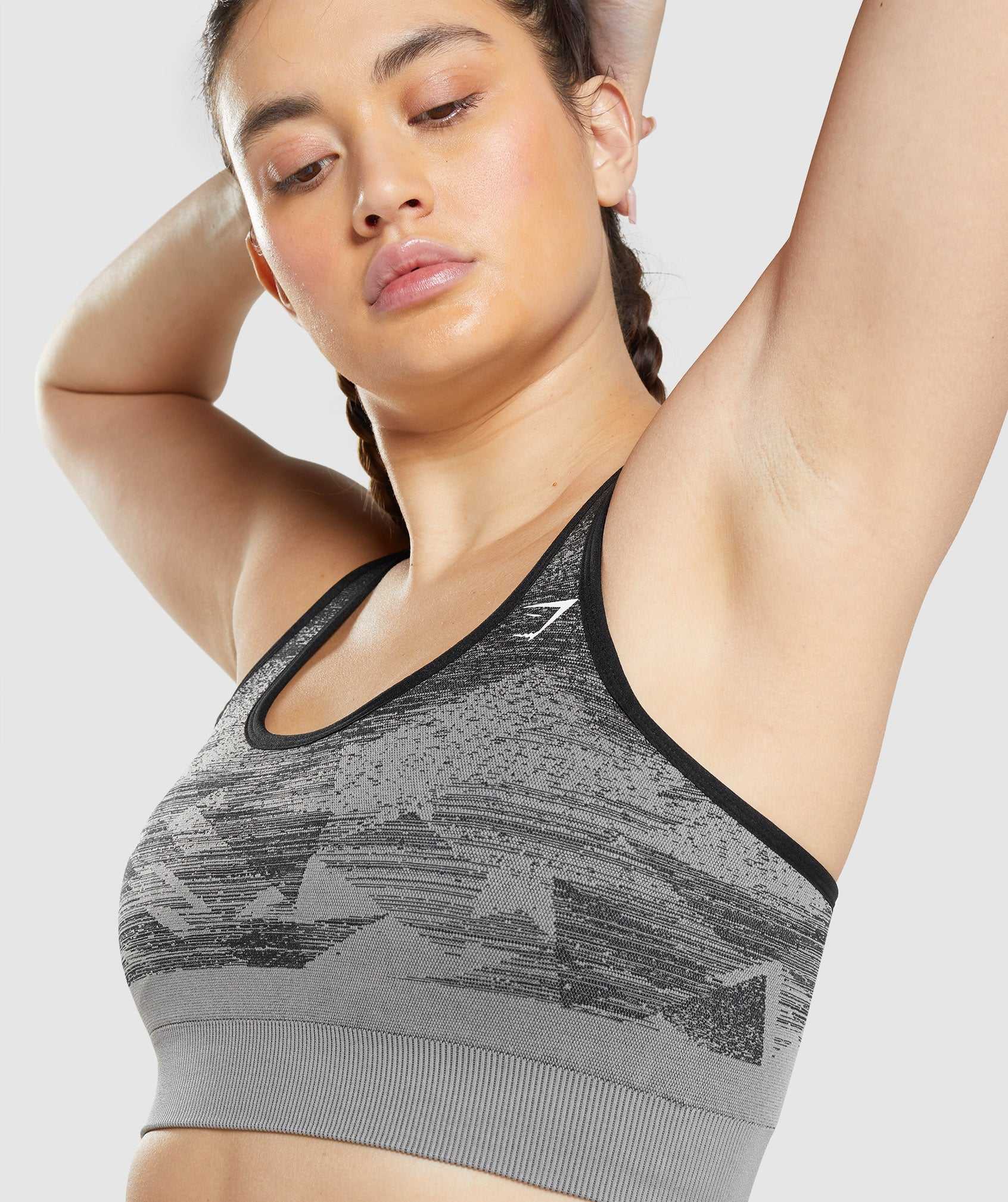 Staniki Sportowe Damskie Gymshark Adapt Ombre Seamless Czarne | UXHJ12436