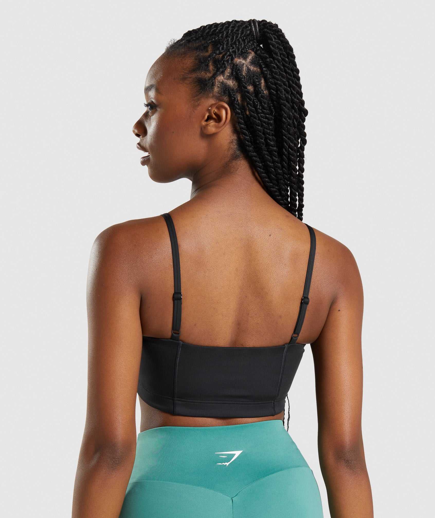 Staniki Sportowe Damskie Gymshark Bandeau Czarne | CAIT65802