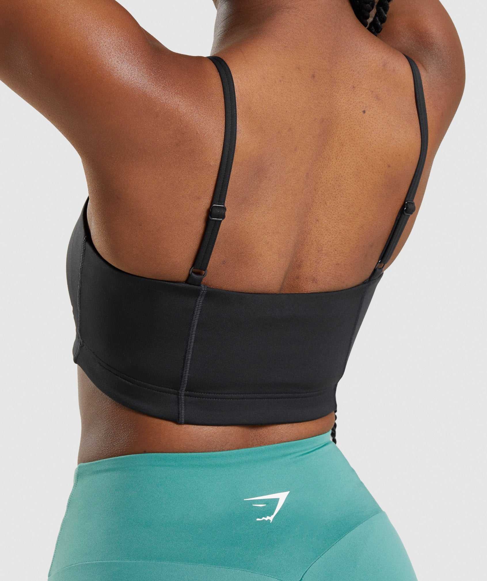 Staniki Sportowe Damskie Gymshark Bandeau Czarne | CAIT65802