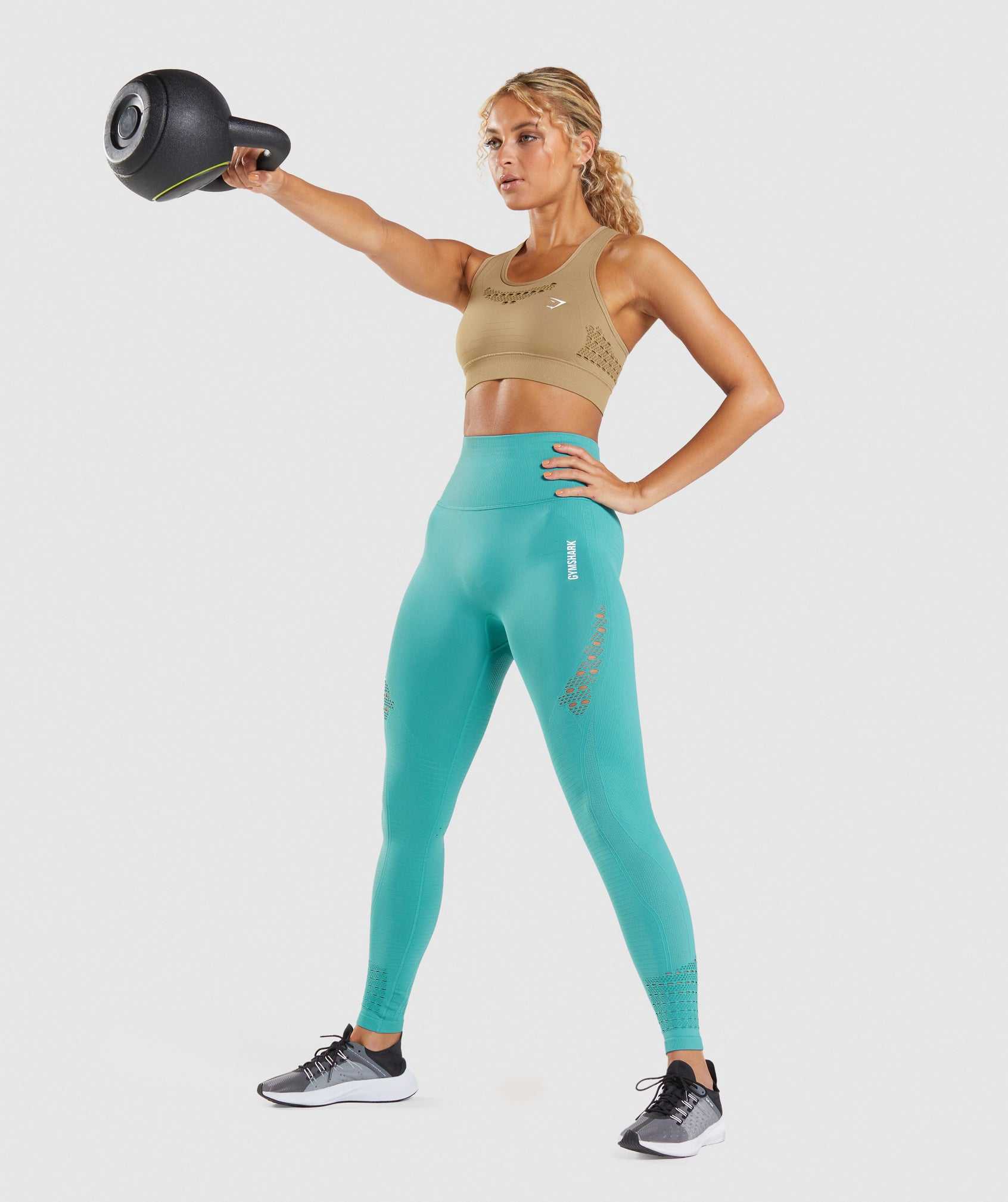 Staniki Sportowe Damskie Gymshark Energy Seamless Brązowe | FTXU76598