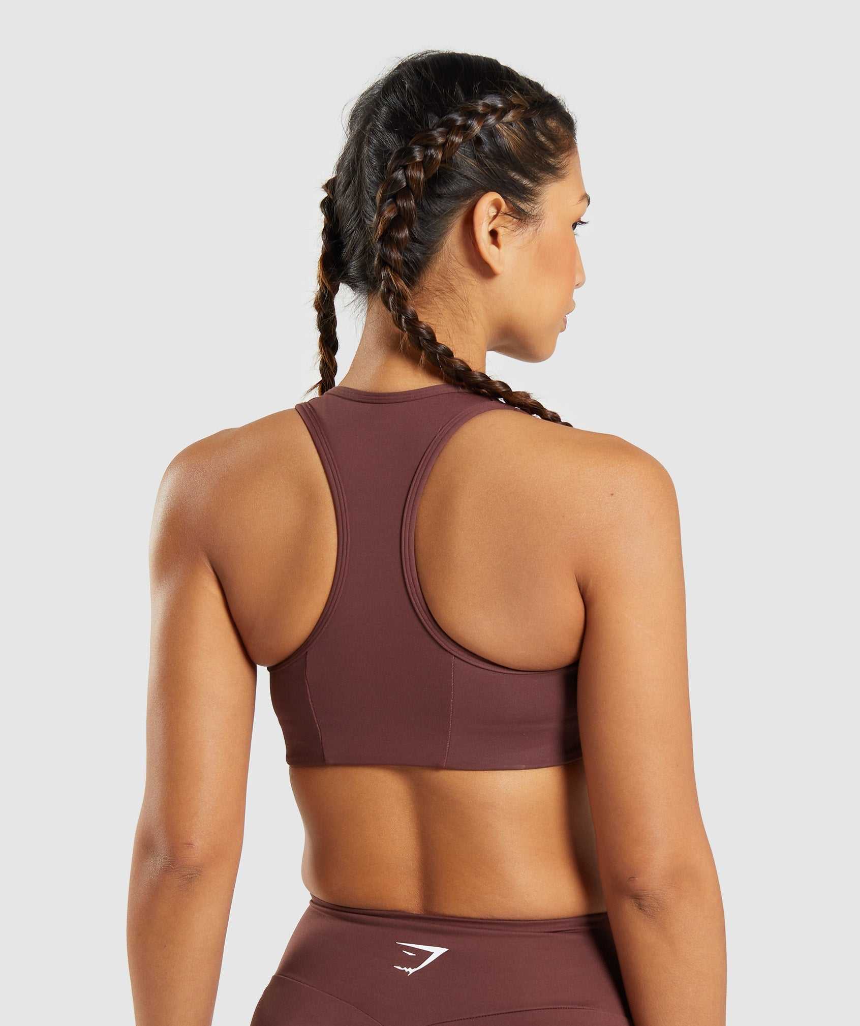 Staniki Sportowe Damskie Gymshark Essential Racer Back Różowe Brązowe | RDXM68920