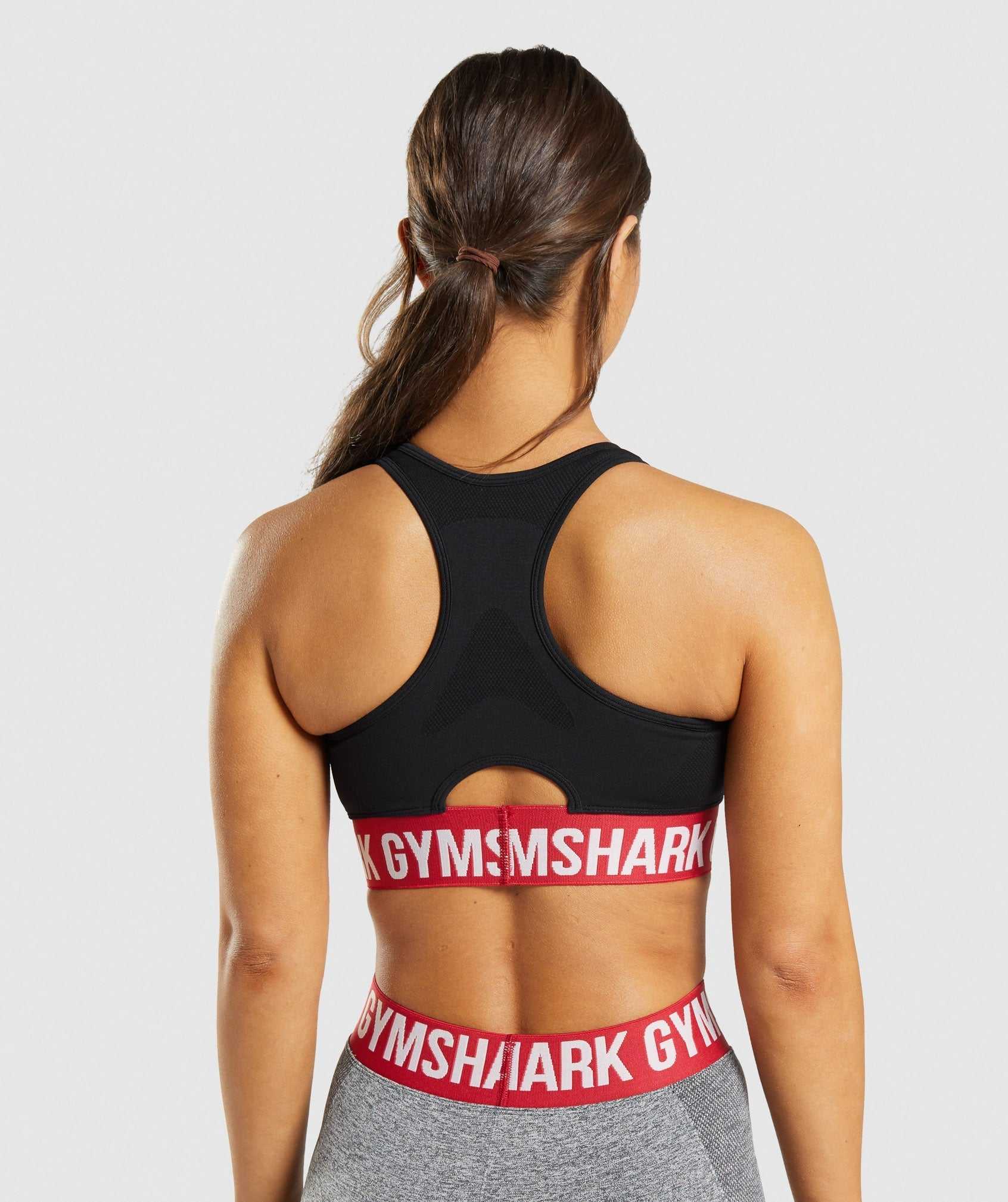 Staniki Sportowe Damskie Gymshark Flex Czarne | XUIJ39207