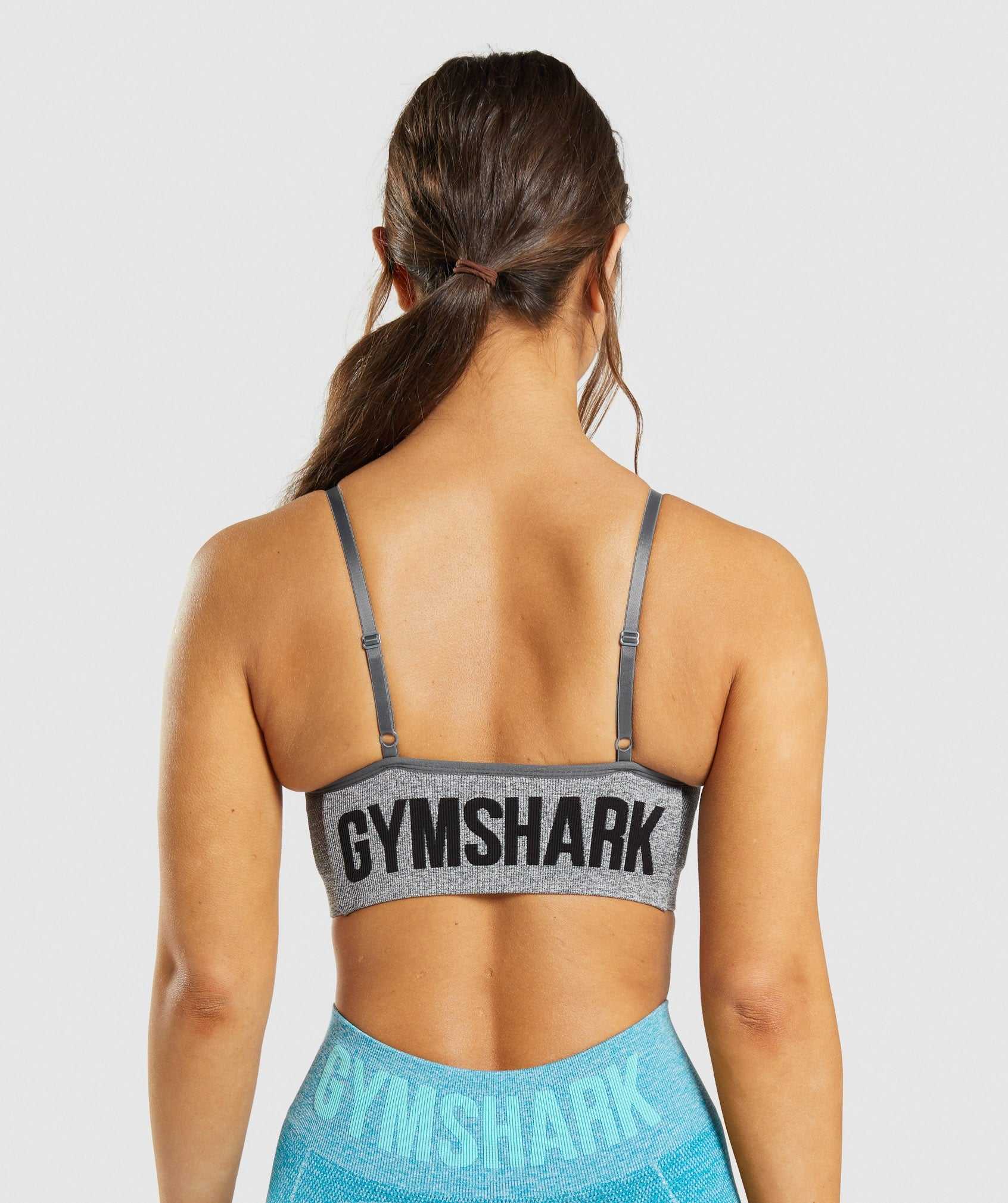 Staniki Sportowe Damskie Gymshark Flex Z Paskami Szare | IOET41650