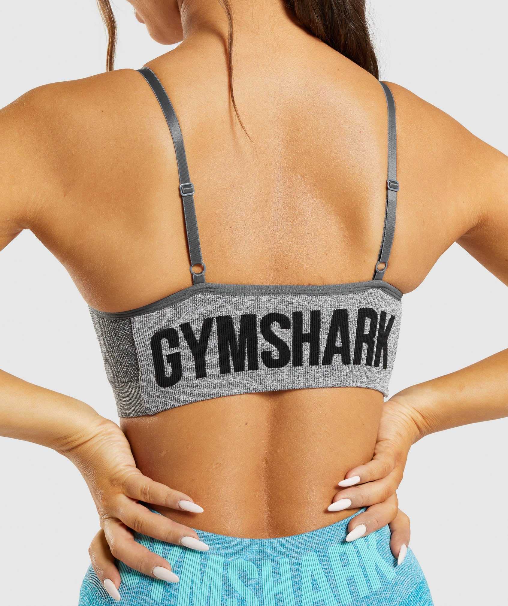 Staniki Sportowe Damskie Gymshark Flex Z Paskami Szare | IOET41650