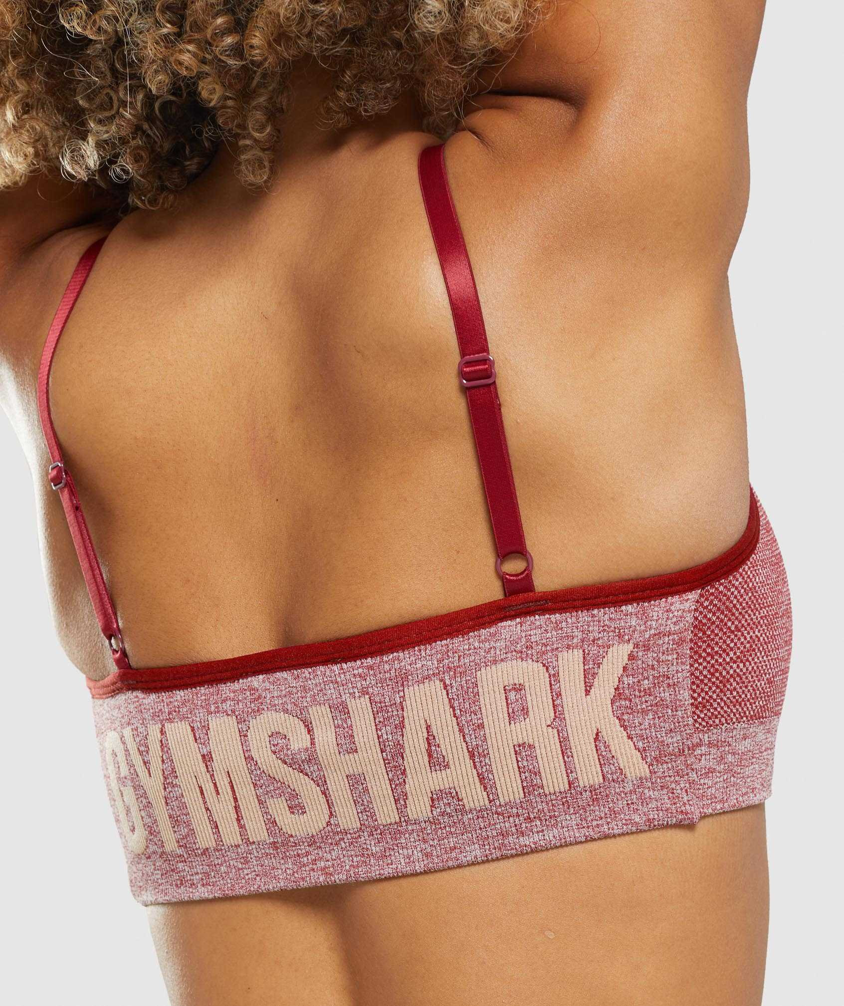 Staniki Sportowe Damskie Gymshark Flex Z Paskami Bordowe | OAGE59468