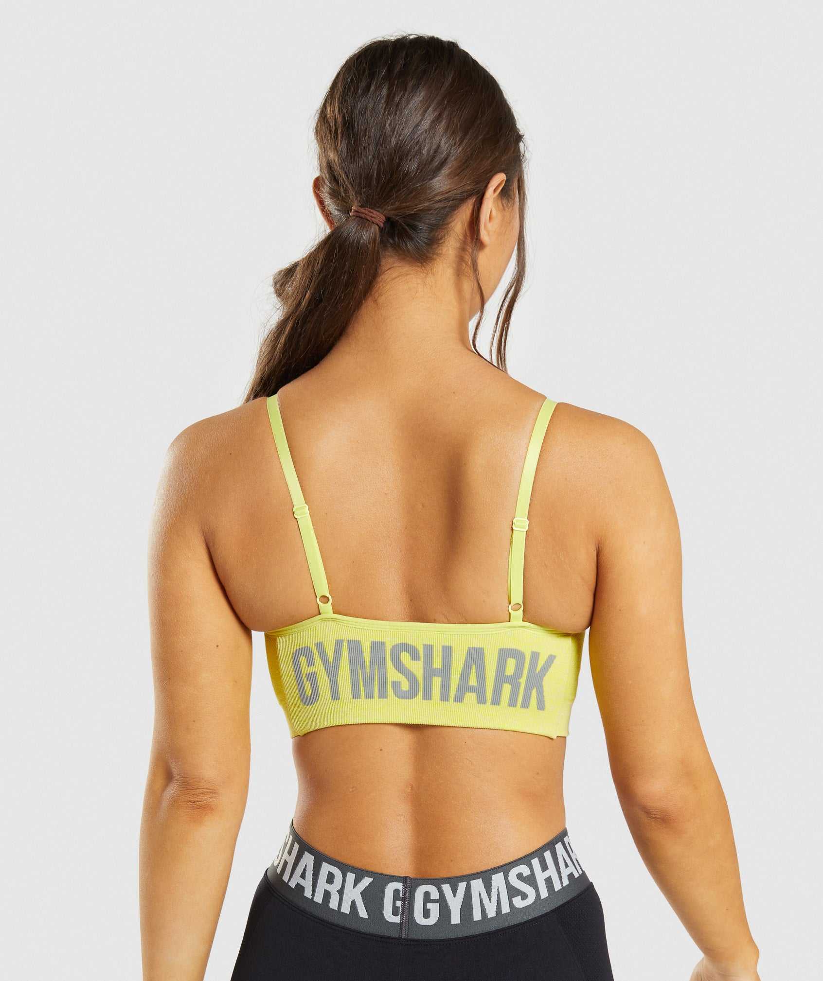 Staniki Sportowe Damskie Gymshark Flex Z Paskami Żółte | PFBI35874