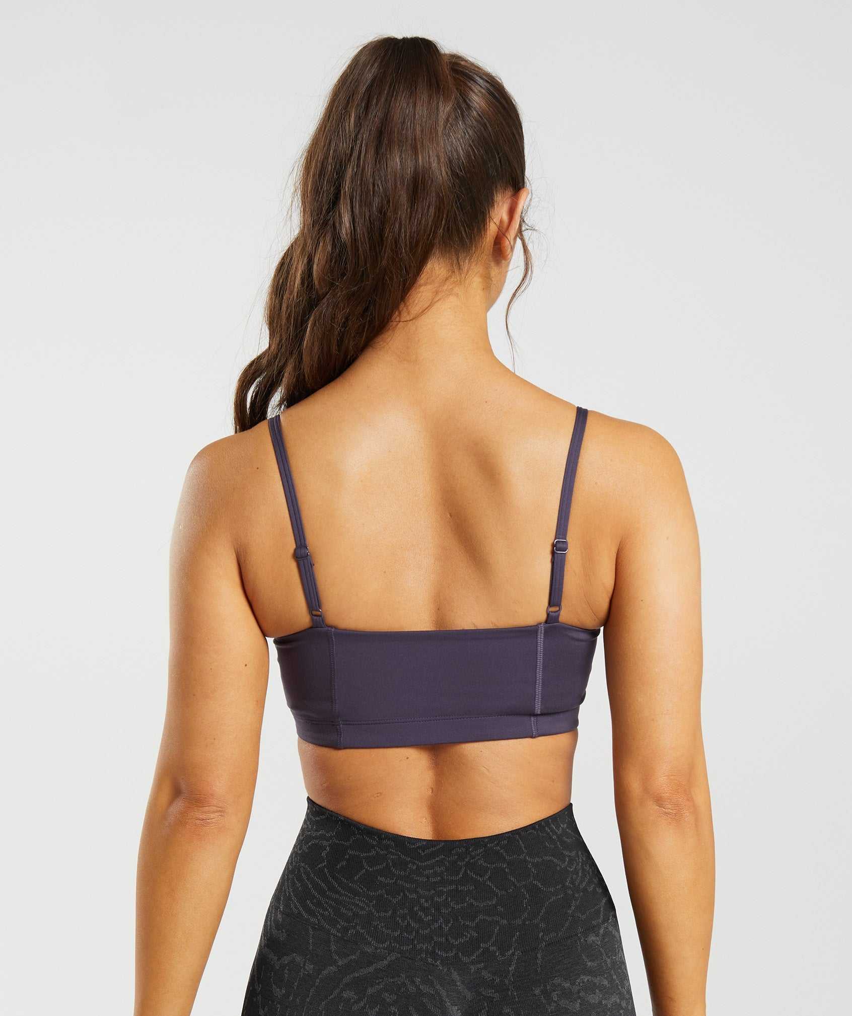 Staniki Sportowe Damskie Gymshark Legacy Bandeau Bra Fioletowe | YRXD95213